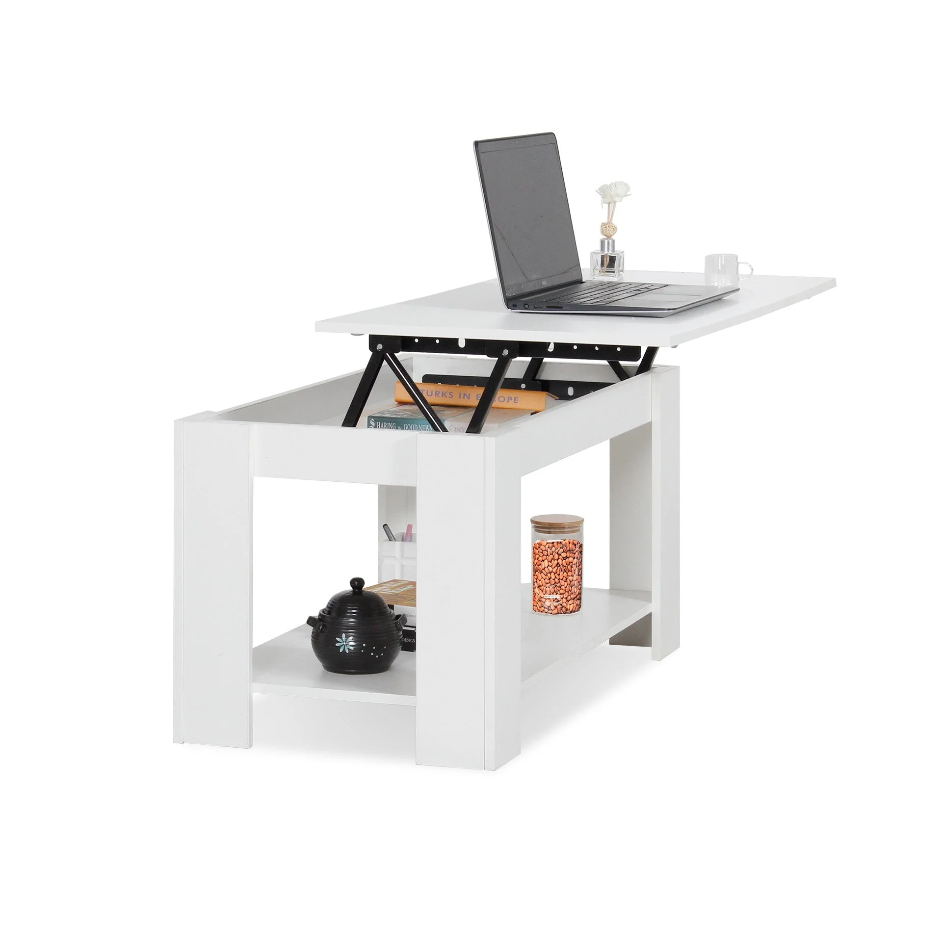 Kendall Lift Top Coffee Table - White - Image 10