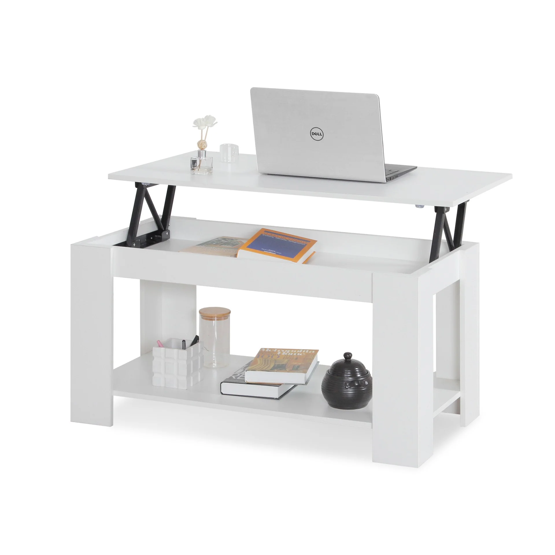 Kendall Lift Top Coffee Table - White - Image 9