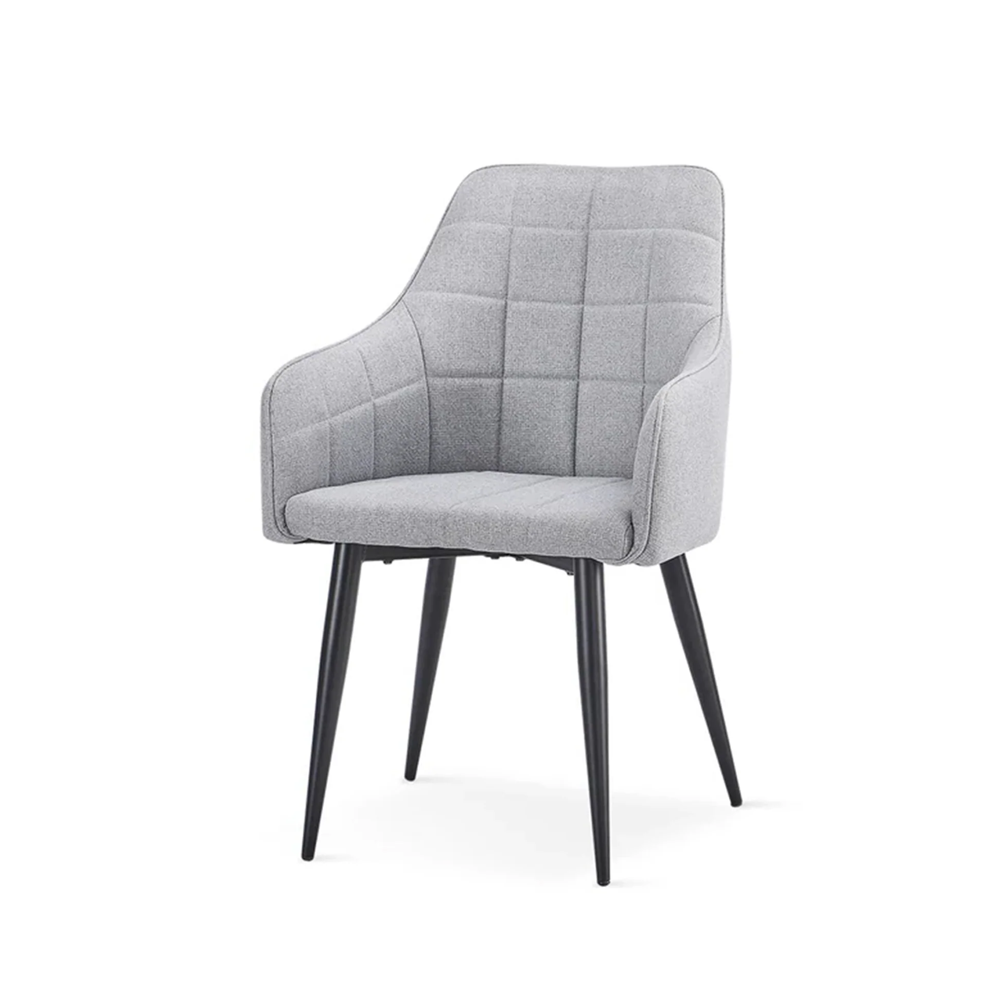 Kendra Dining Chair - Set of 2 - Light Grey + Black - Image 6