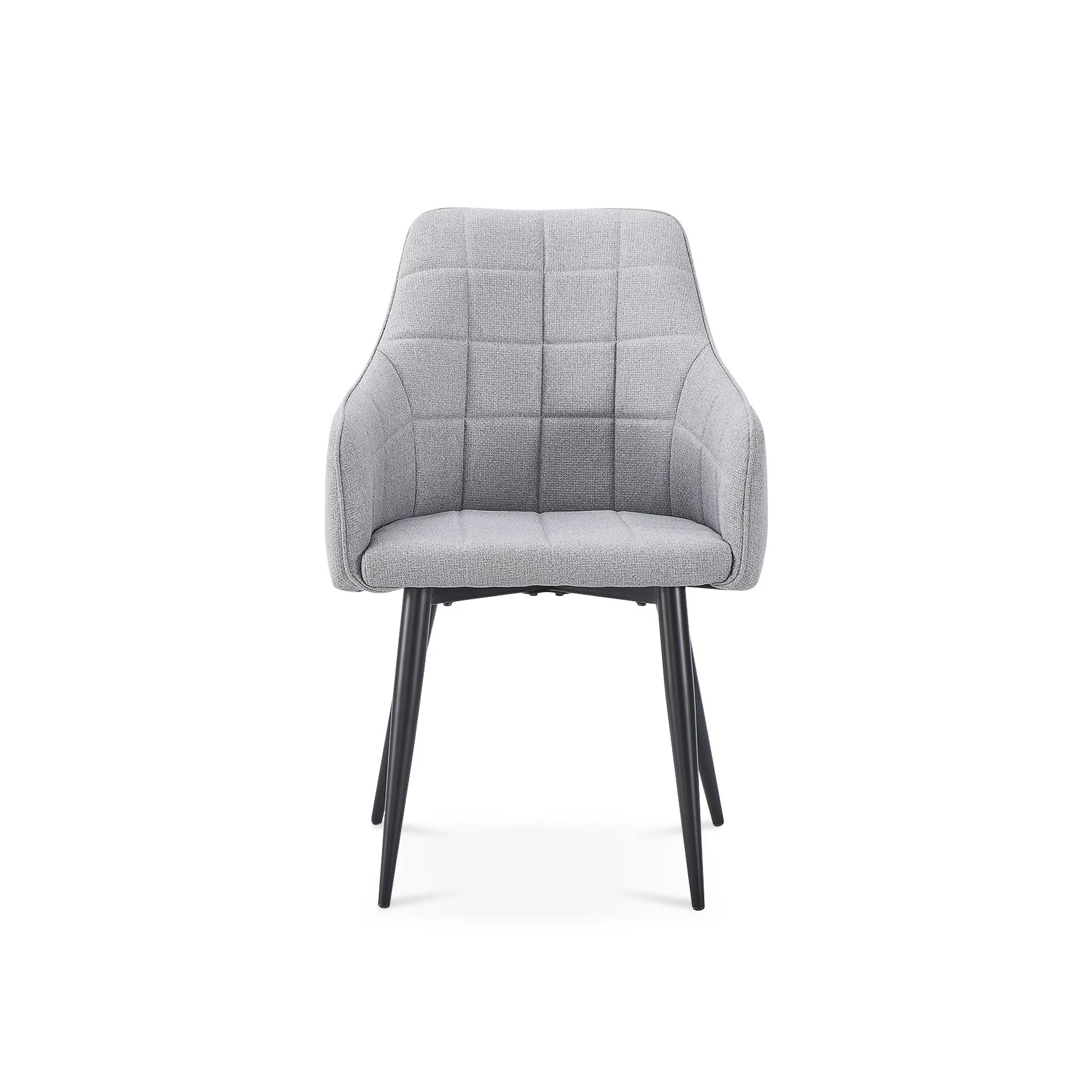 Kendra Dining Chair - Set of 2 - Light Grey + Black - Image 7