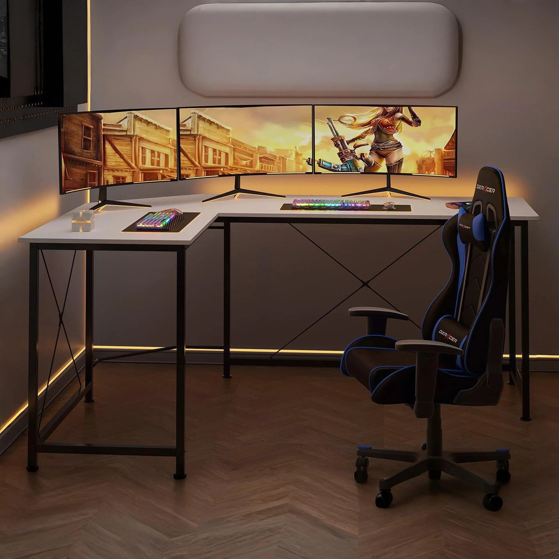 Kestrel Computer Corner Desk - White - Image 4