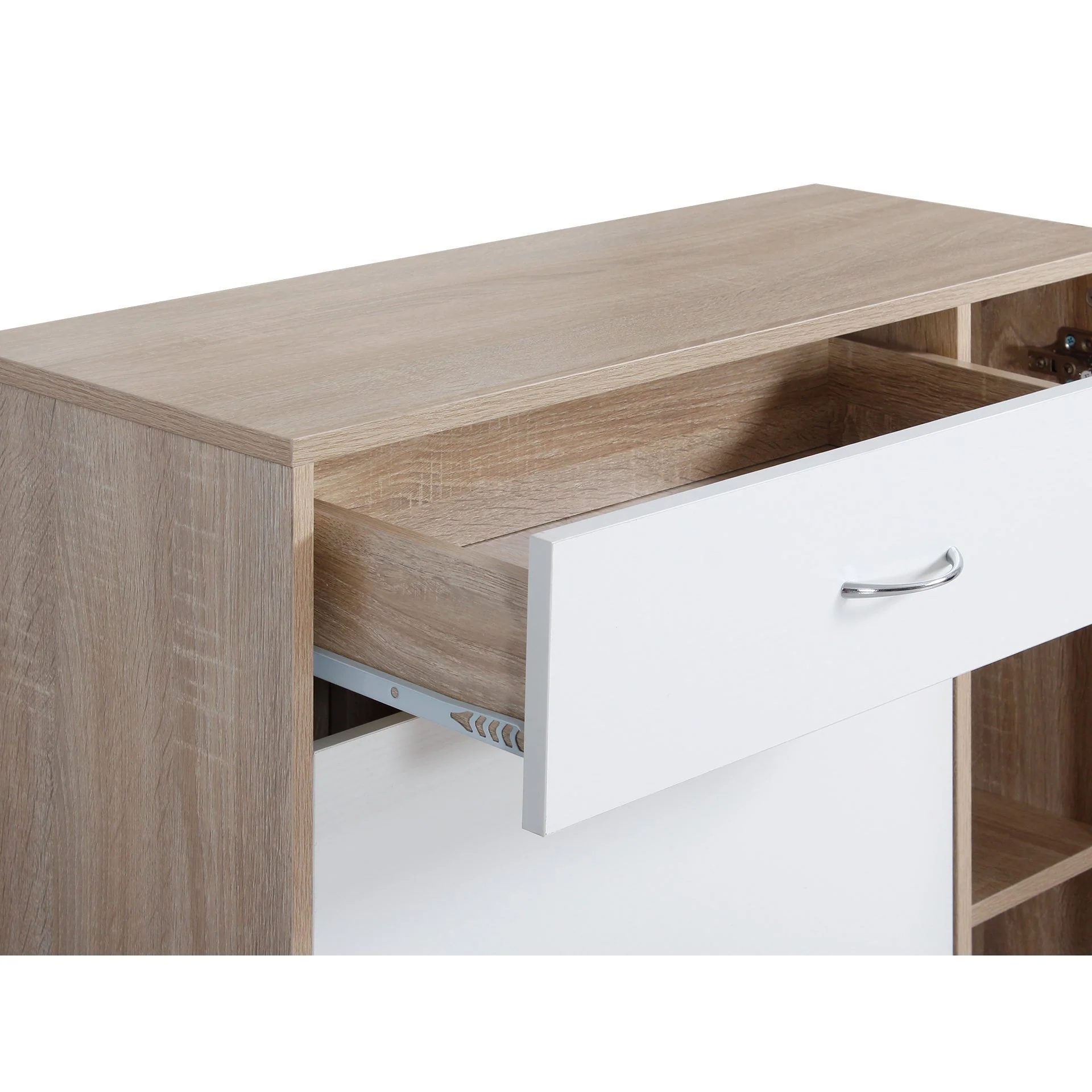 Kihona 3 Drawer Shoe Cabinet Storage Rack - Oak - Image 12