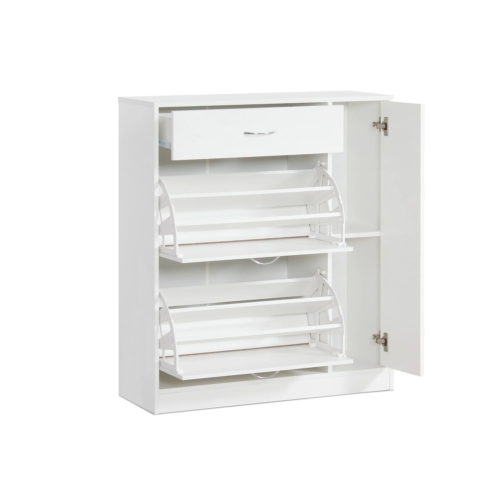 Kihona 3 Drawer Shoe Cabinet Storage Rack - White - Image 9