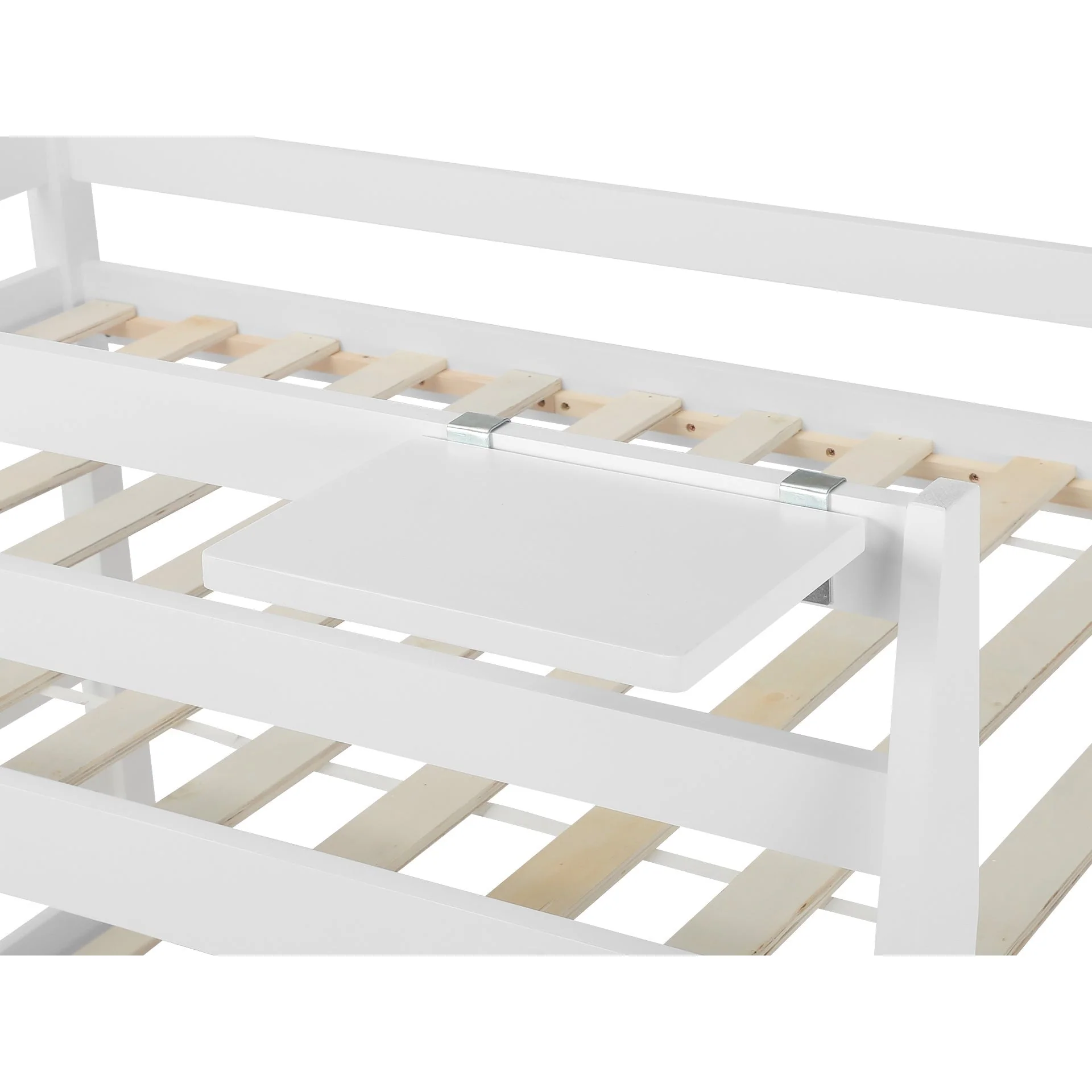 Kinga Single Wooden Bunk Bed Frame - White - Image 11
