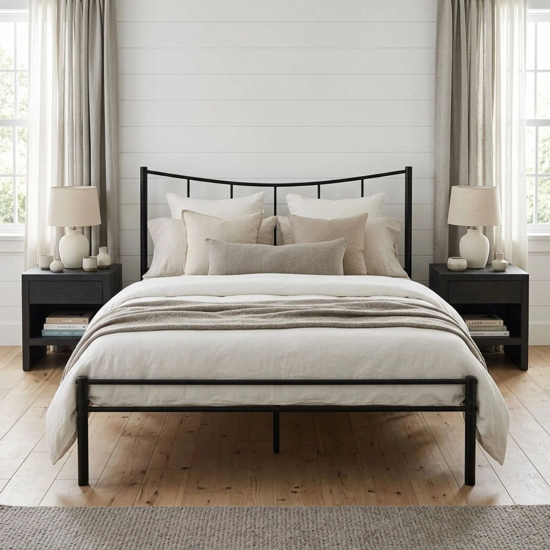Kinsley Double Metal Bed Frame - Black - Image 2