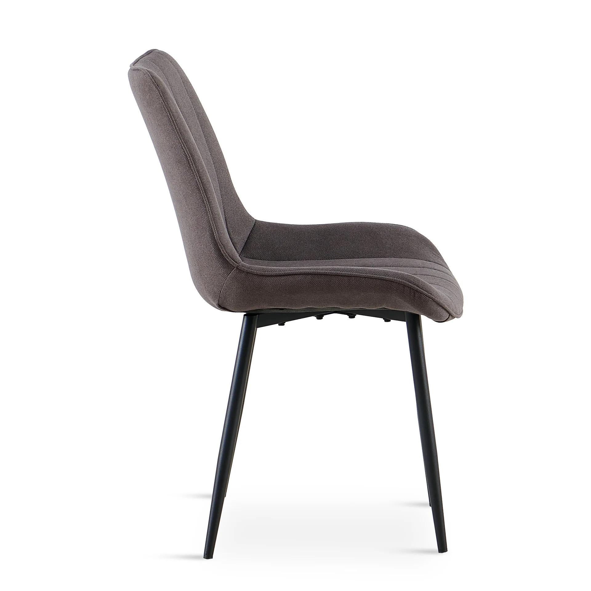 Kivo Linen Dining Chair - Set of 4 - Dark Grey - Image 6