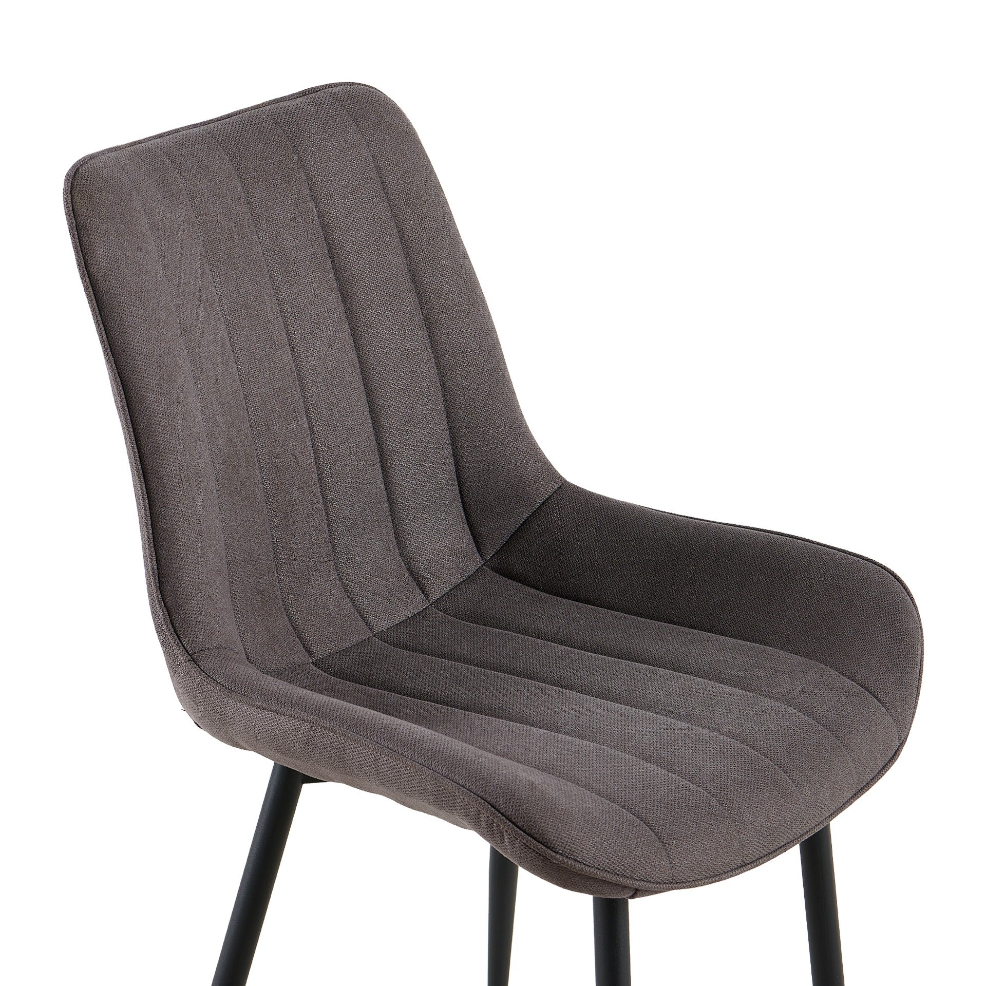 Kivo Linen Dining Chair - Set of 4 - Dark Grey - Image 8