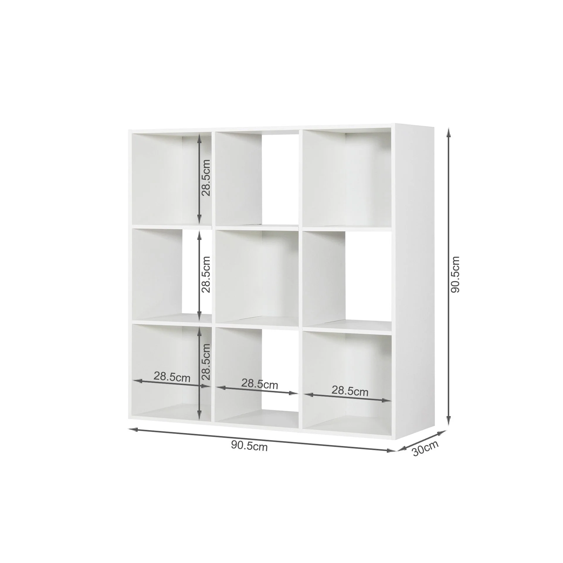 Kivu 9 Cube Square Bookshelf - White - Image 10