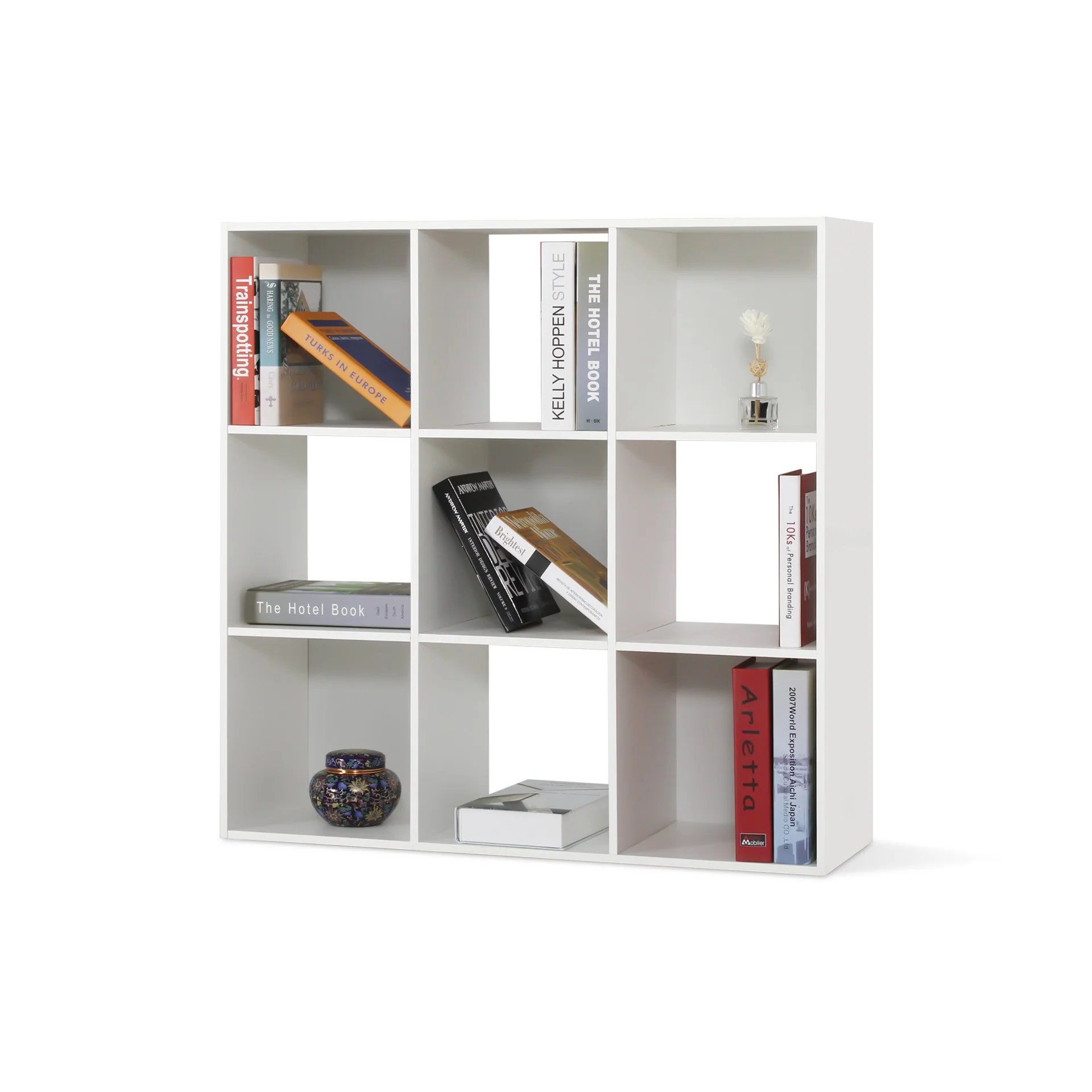 Kivu 9 Cube Square Bookshelf - White - Image 9