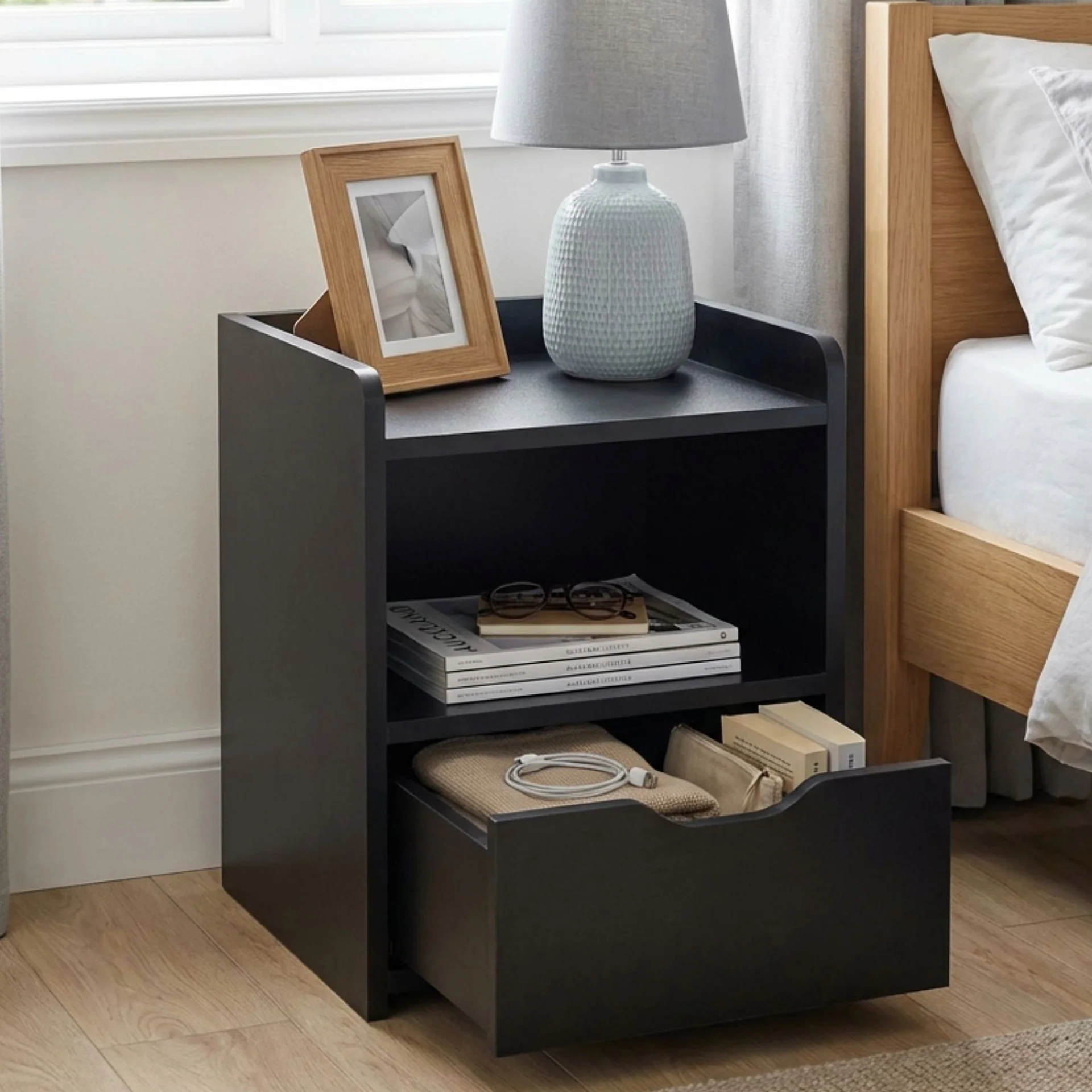 Knox Bedside Table - Espresso - Image 2