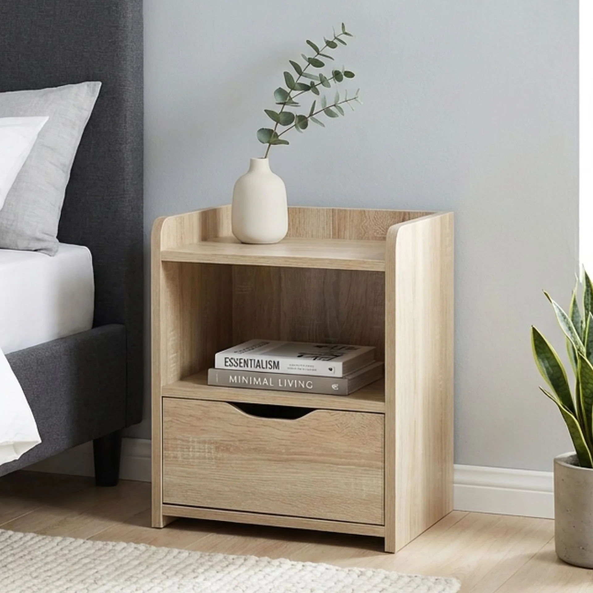 KNOX Bedside Table - Oak - Image 2