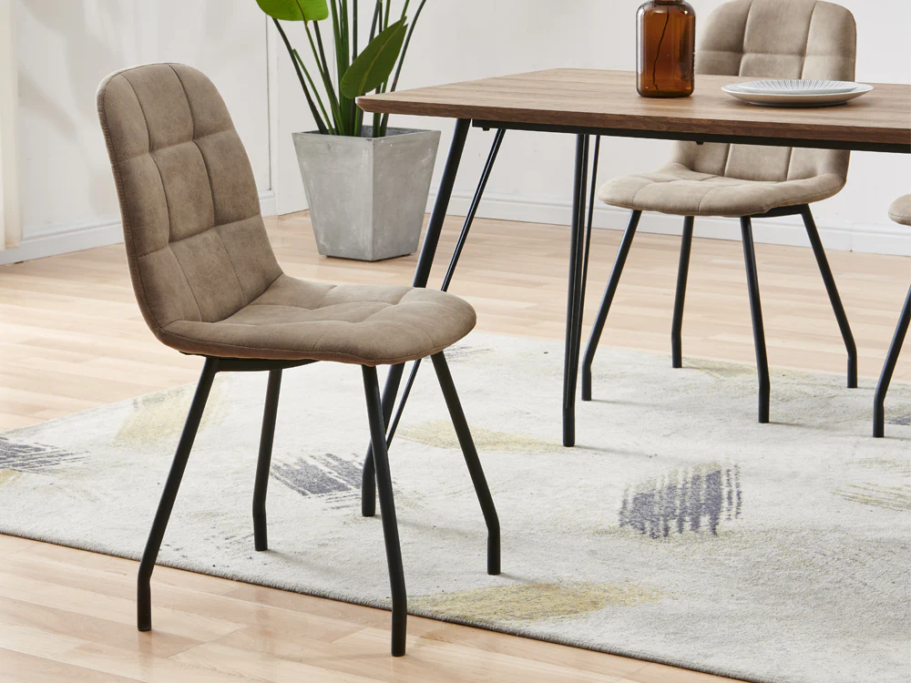 KYLIE 4PCS Dining Chair - BEIGE - Image 3