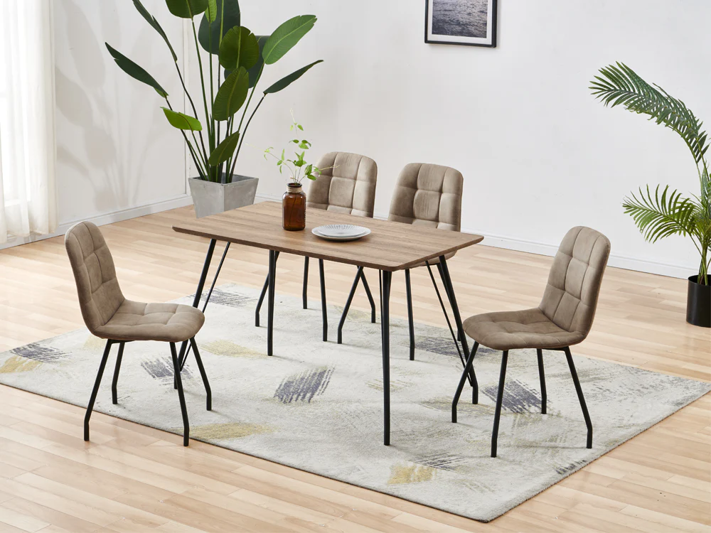 KYLIE 4PCS Dining Chair - BEIGE - Image 4