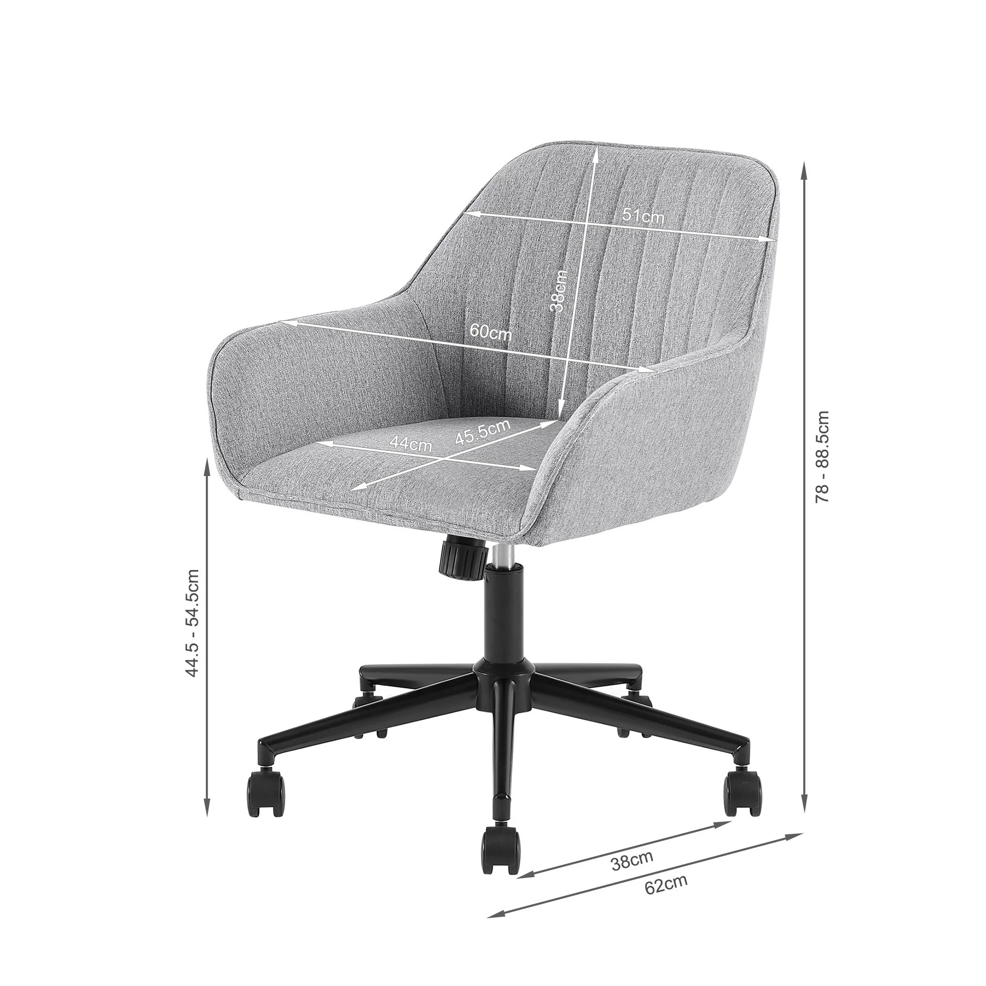Lachlan Office Chair - Grey - Image 13