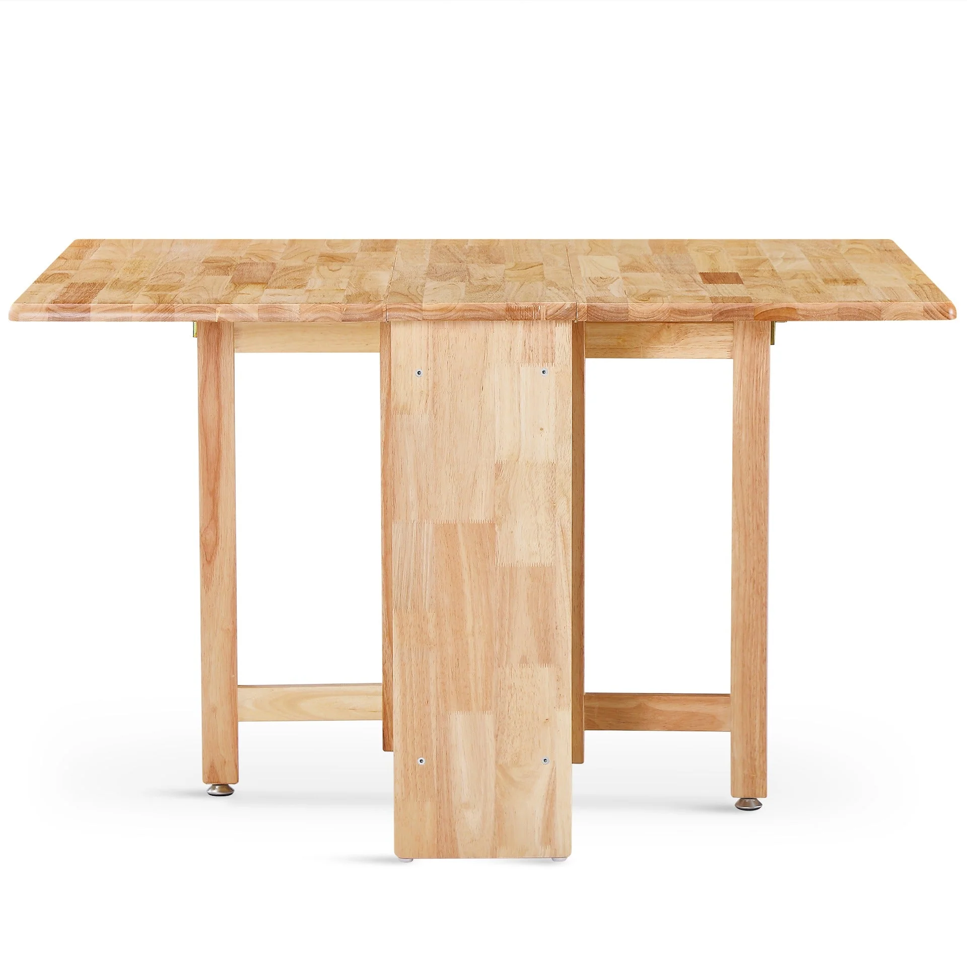 Landon Rubberwood Foldable Dining Table - Oak - Image 6