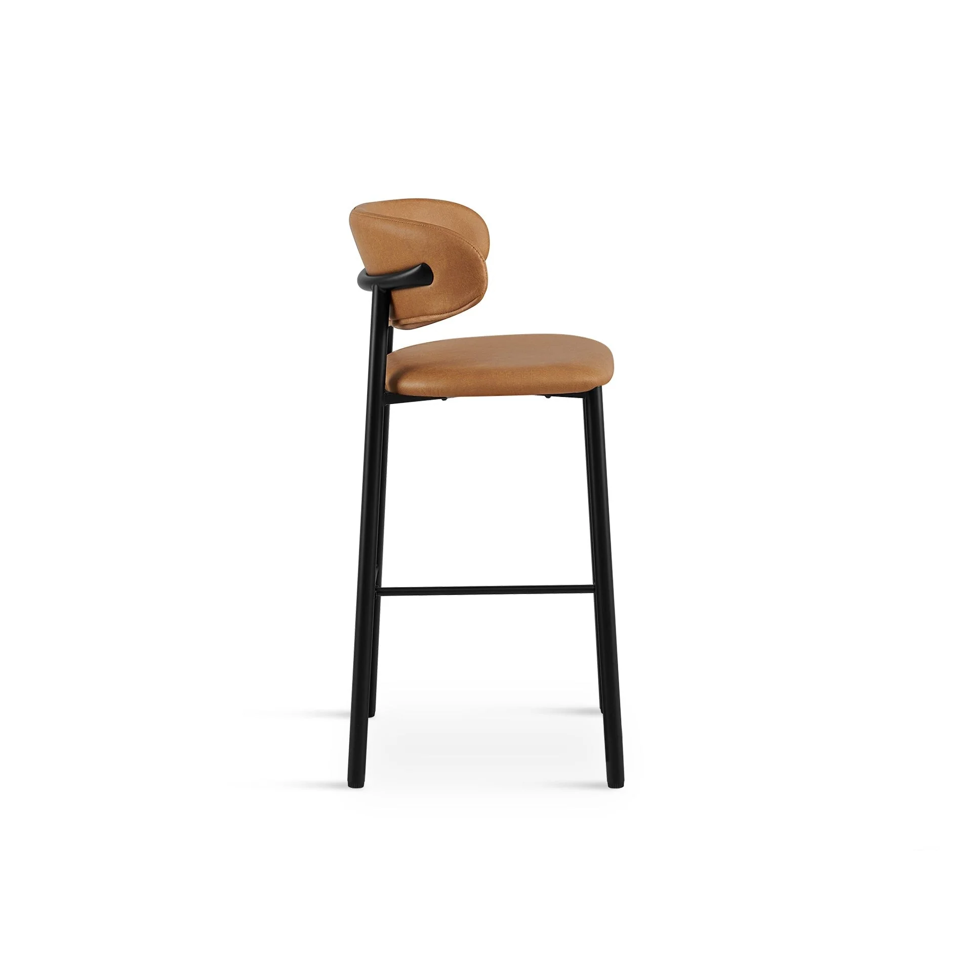 Lark Fabric Bar Stool - Set of 2 - Camel - Image 8
