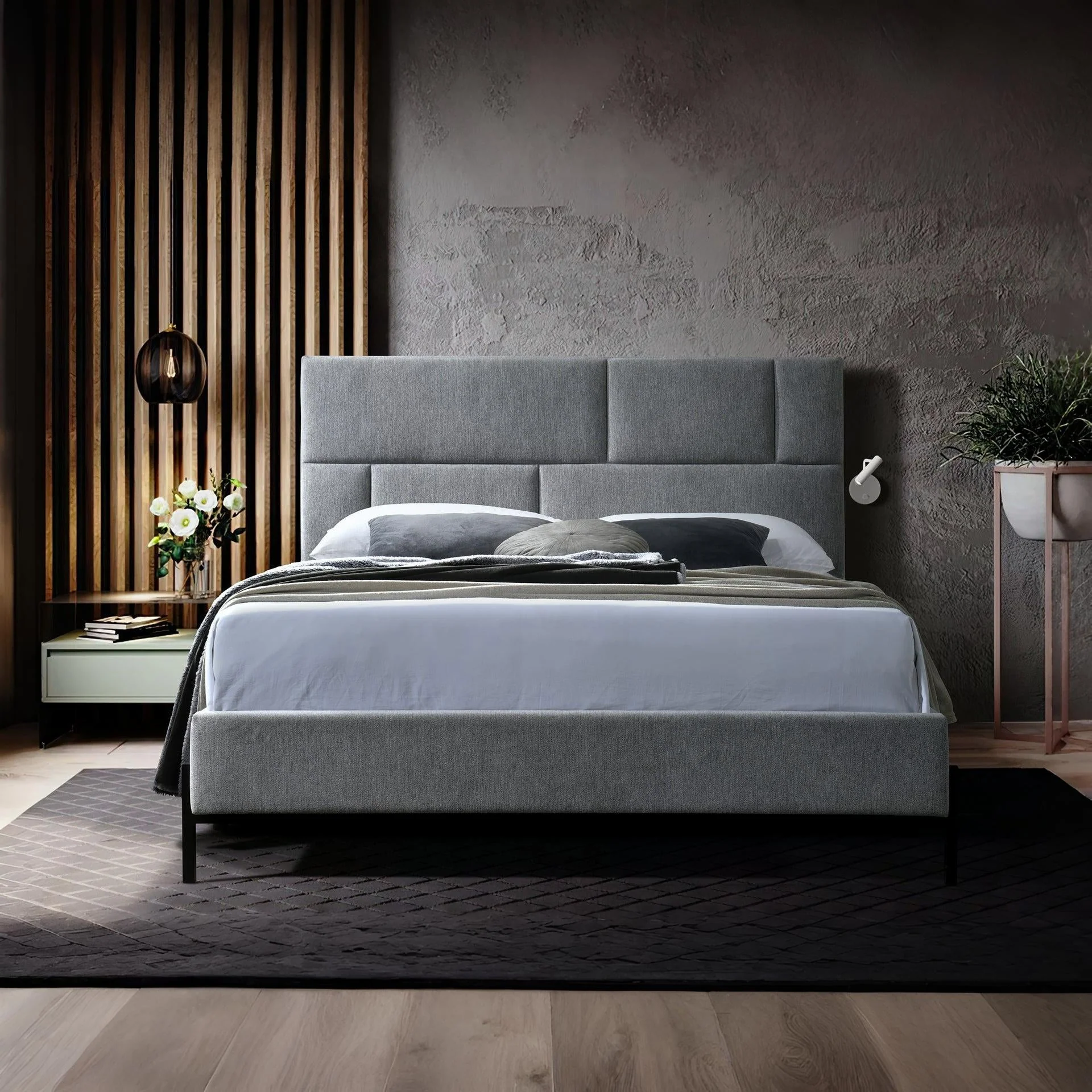 Lawson Queen Bed Frame - Grey - Image 6
