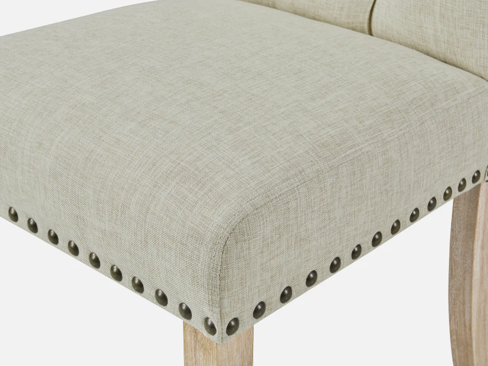 LAYLA 2PCS Upholstered Dining Chair - BEIGE - Image 8