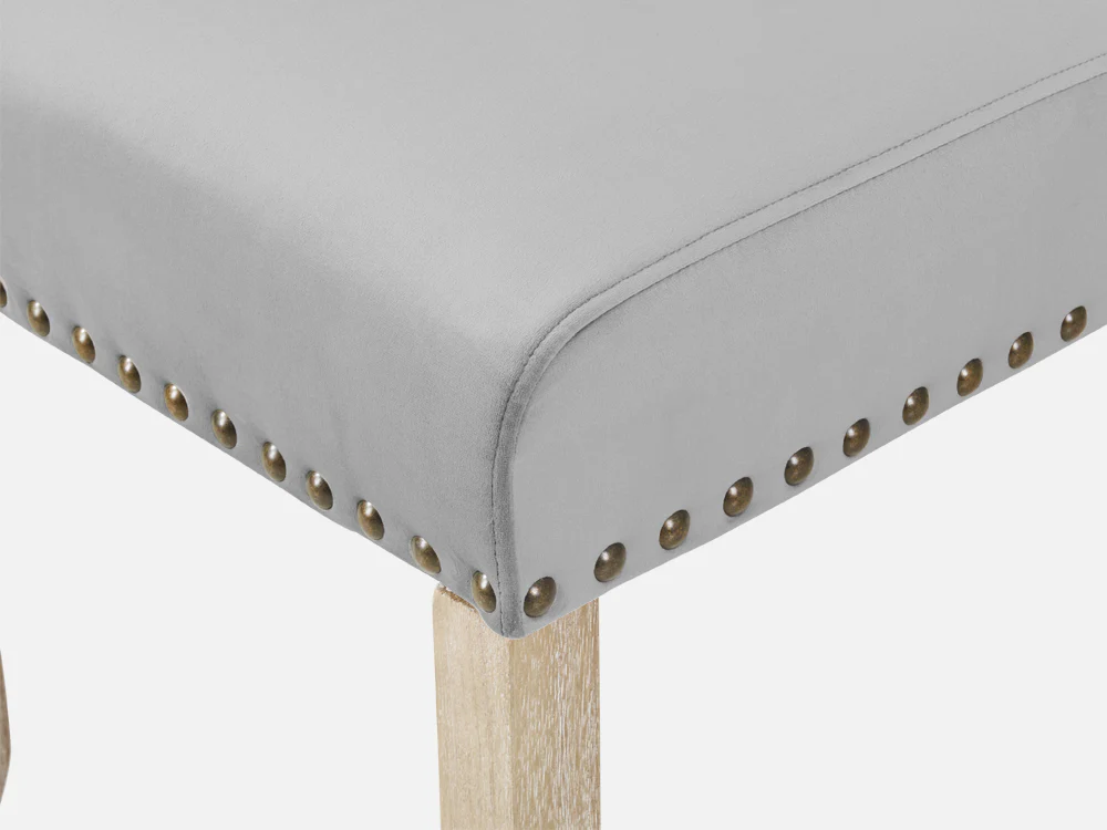 LAYLA 6PCS Velvet Dining Chair - GREY - Image 7
