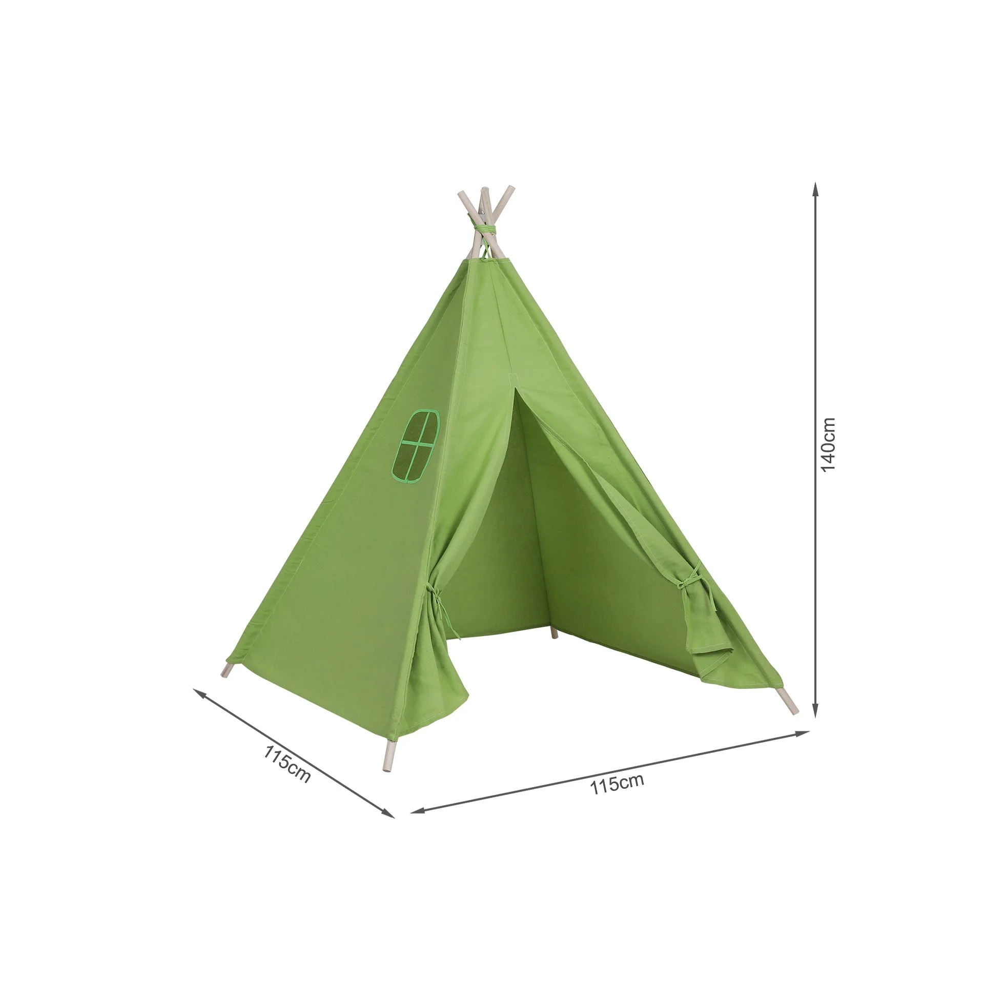 Leni Kids Teepee Kid Play Tent - Green - Image 7