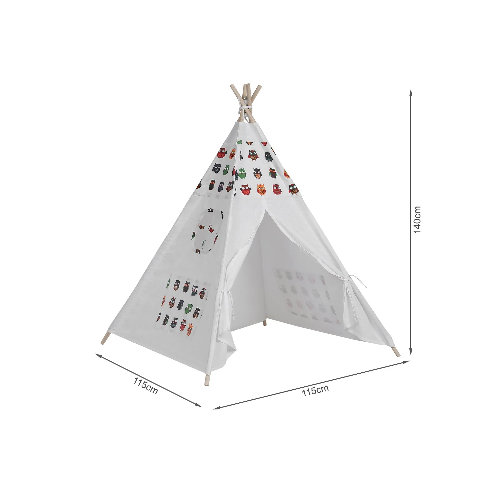 Leni Kids Teepee Kid Play Tent - Owl Pattern - Image 6
