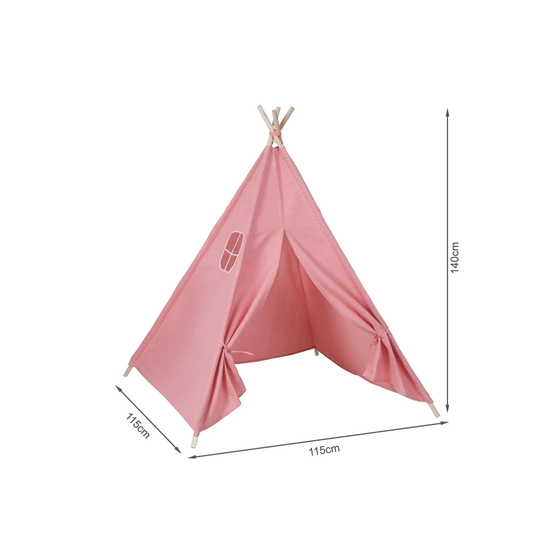 Leni Kids Teepee Kid Play Tent - Pink - Image 6