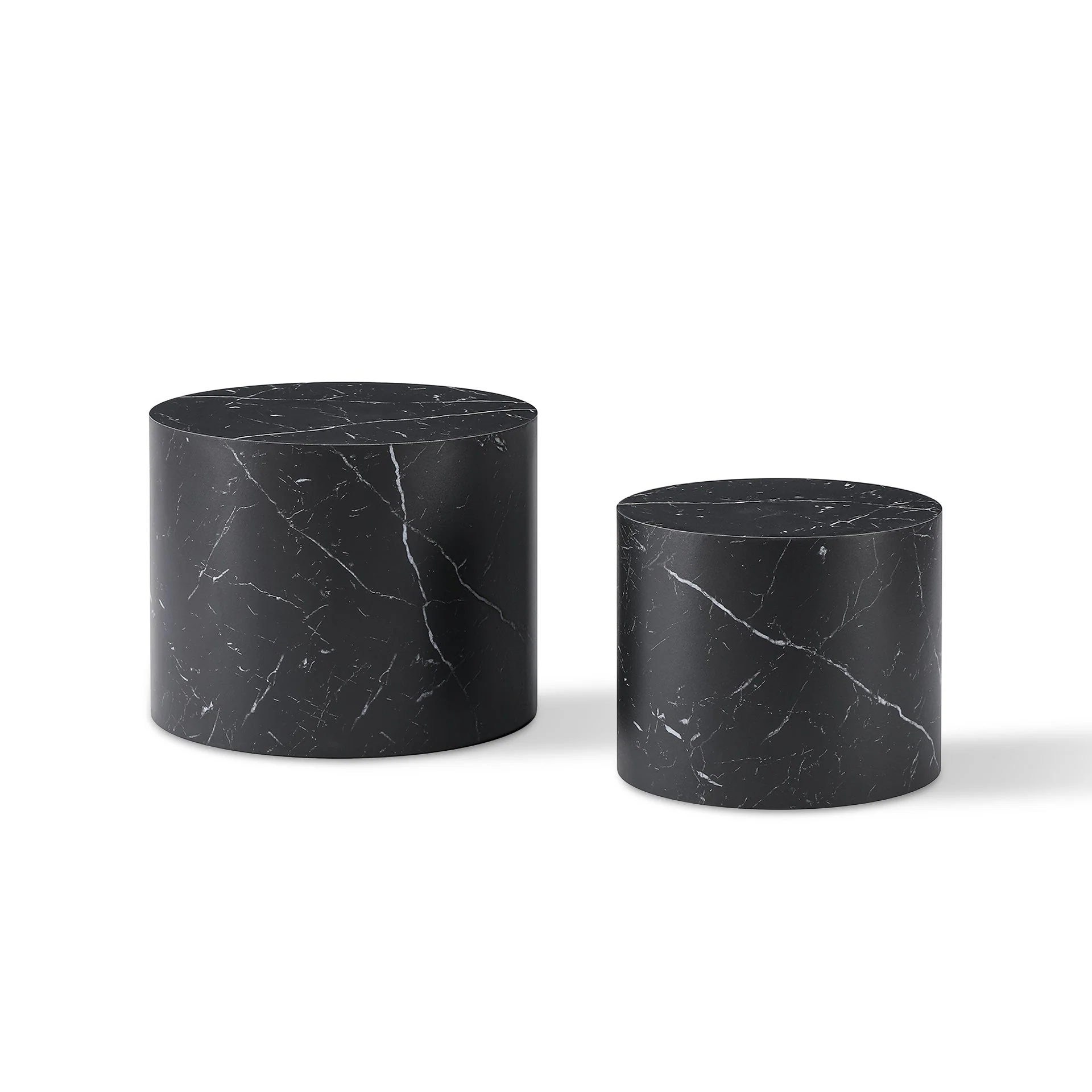 Leslie Round Side Table - Set of 2 - Black - Image 7