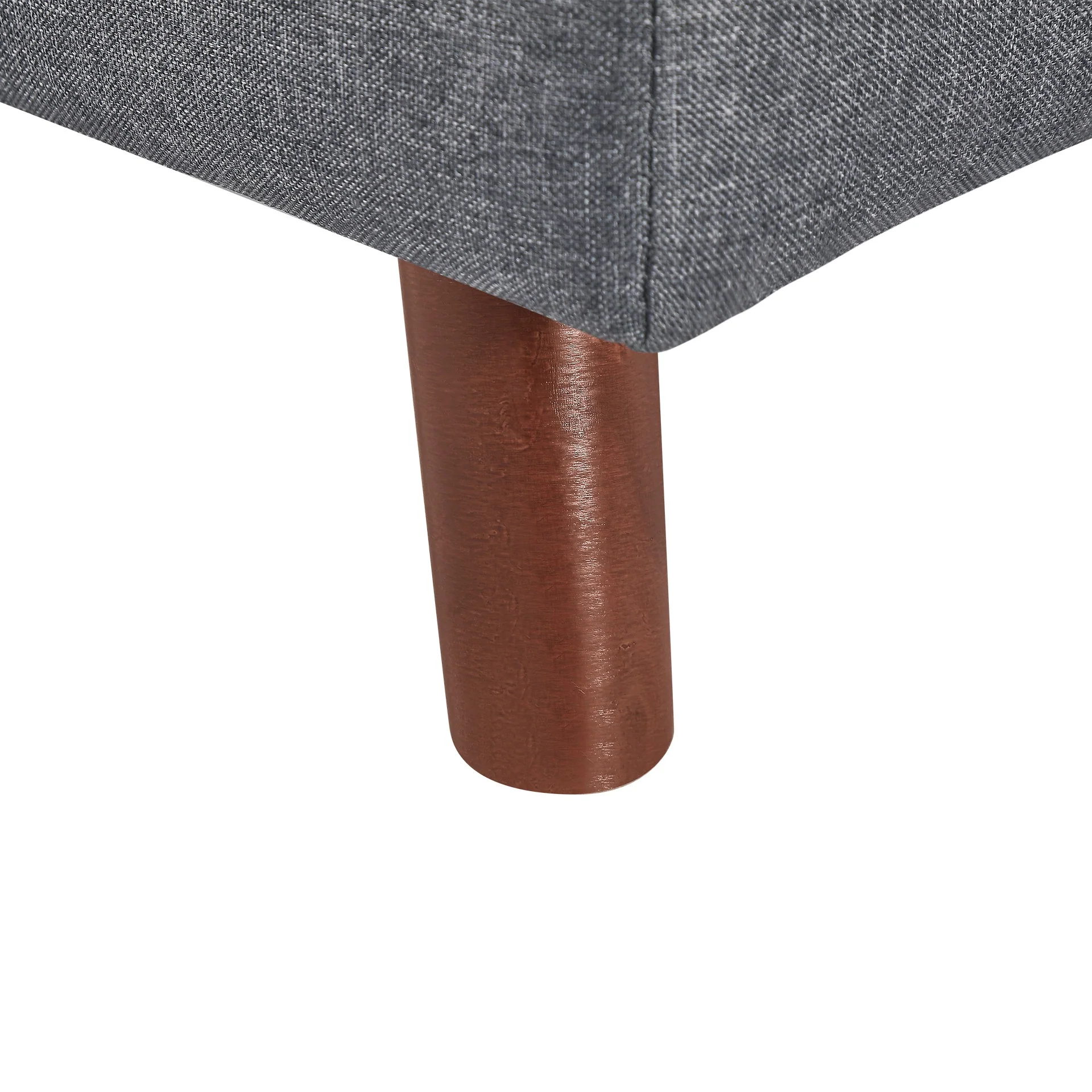 Levi Linen Storage Ottoman Bench - Dark Grey - Image 9