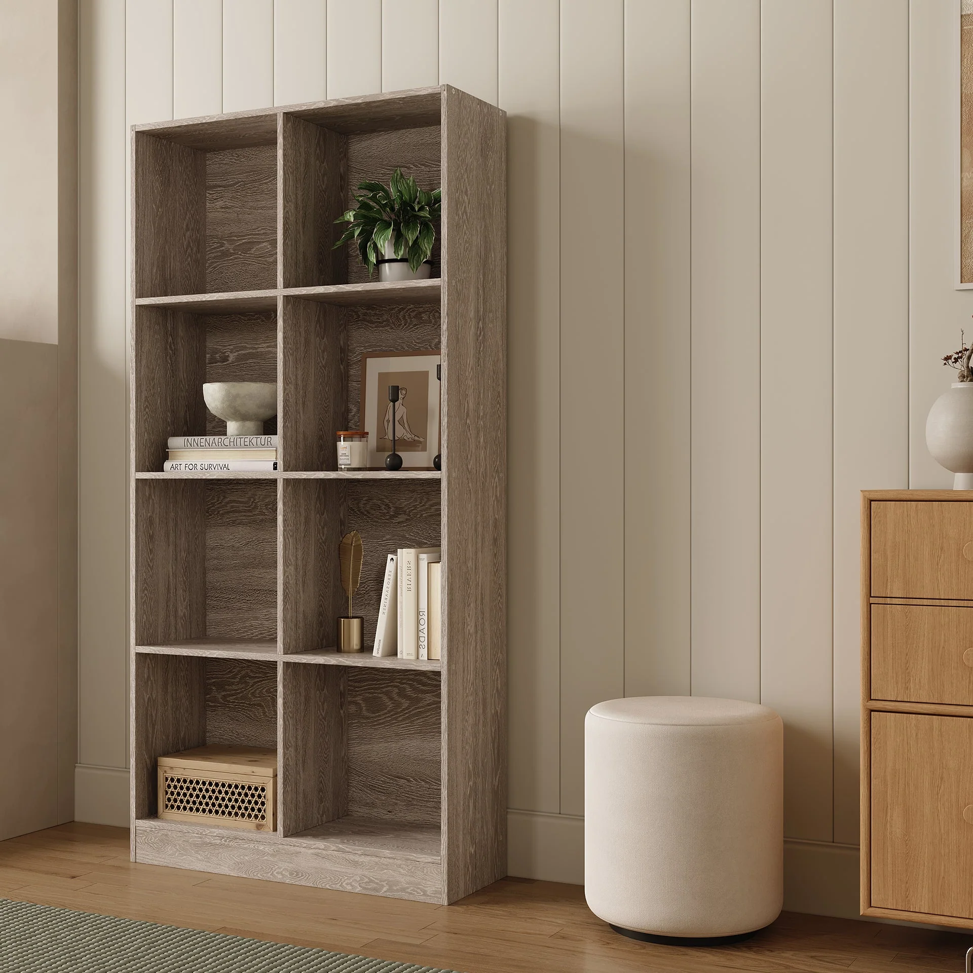 Levin Bookshelf Storage Shelf - Sonama Oak - Image 3