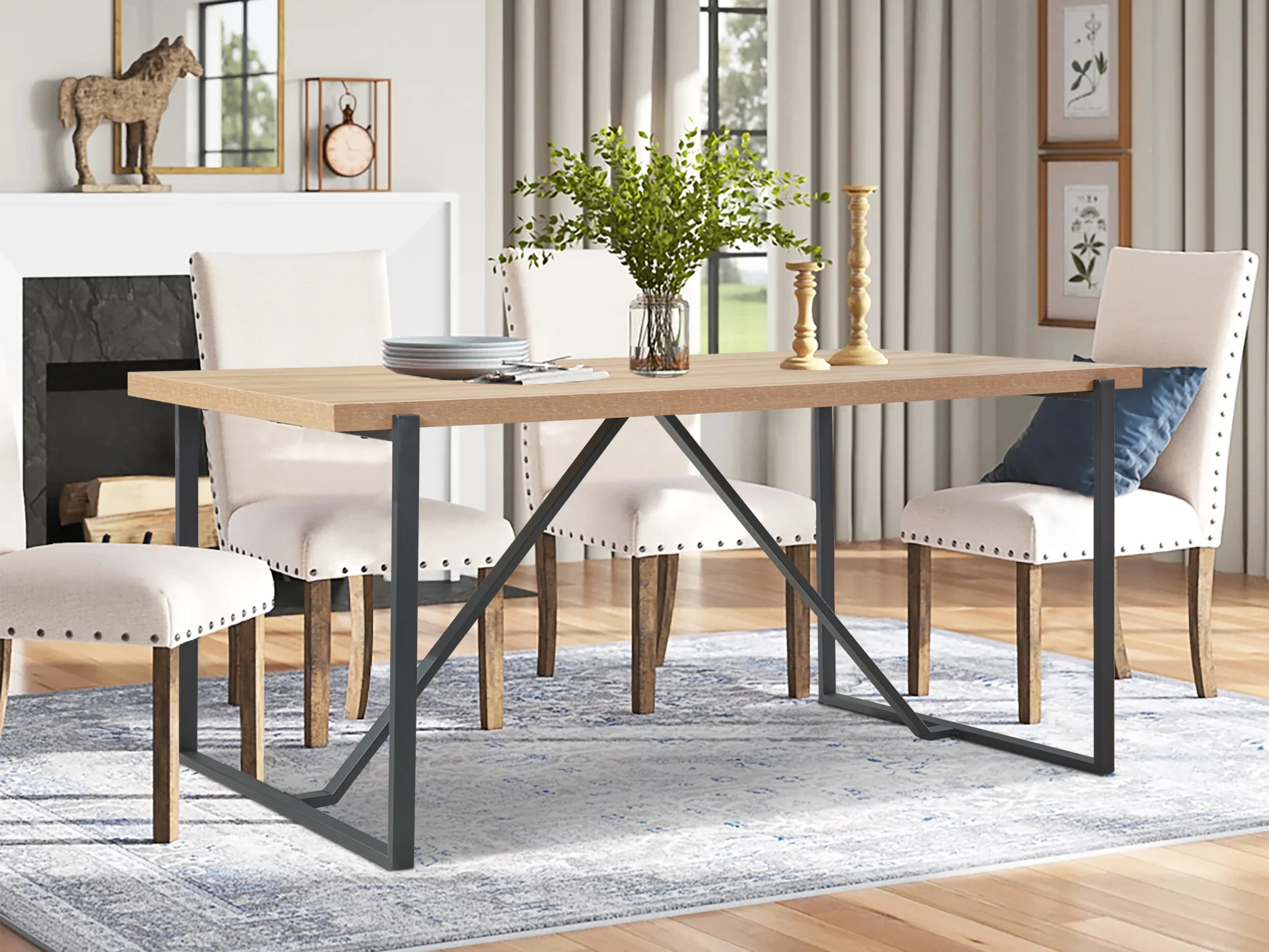 Liron Dining Table Rectangle 180x90cm - Oak - Image 2