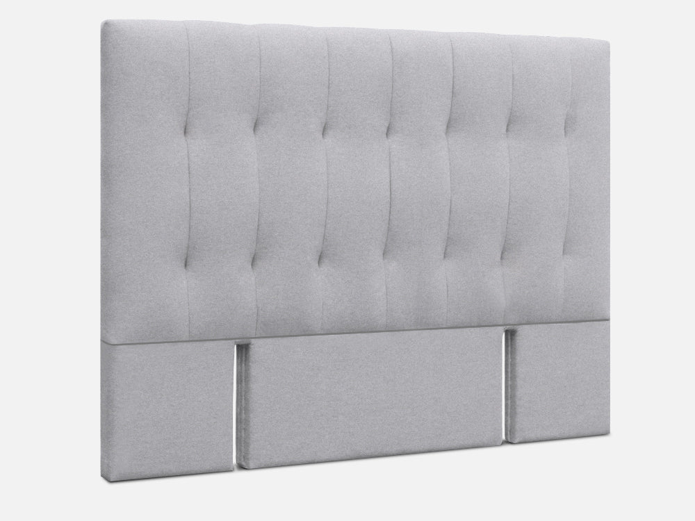 LISA QUEEN Stand-alone Fabric Headboard - LIGHT GREY - Image 4
