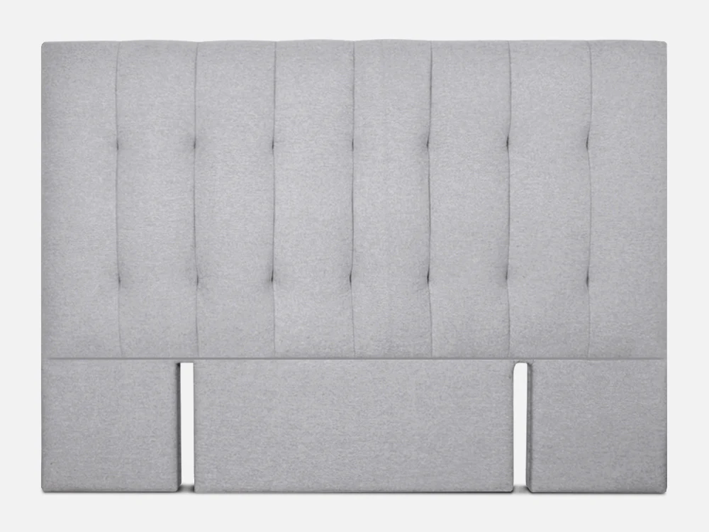 LISA QUEEN Stand-alone Fabric Headboard - LIGHT GREY - Image 5