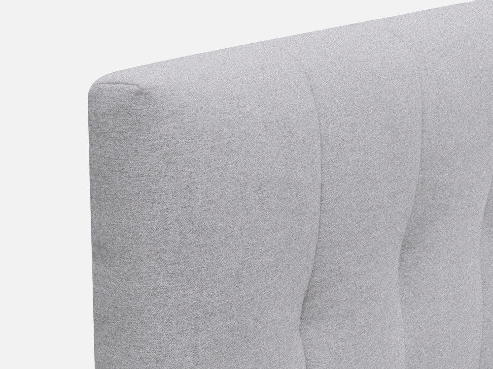 LISA QUEEN Stand-alone Fabric Headboard - LIGHT GREY - Image 6