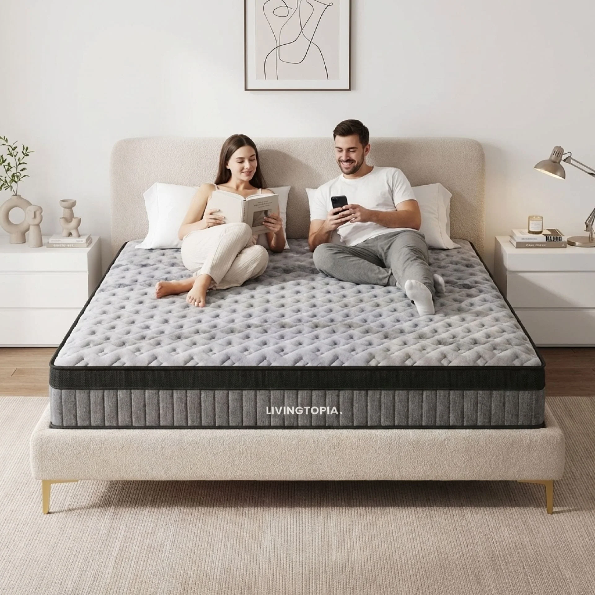 LivingTopia Hybrid Plus King Mattress - Image 2