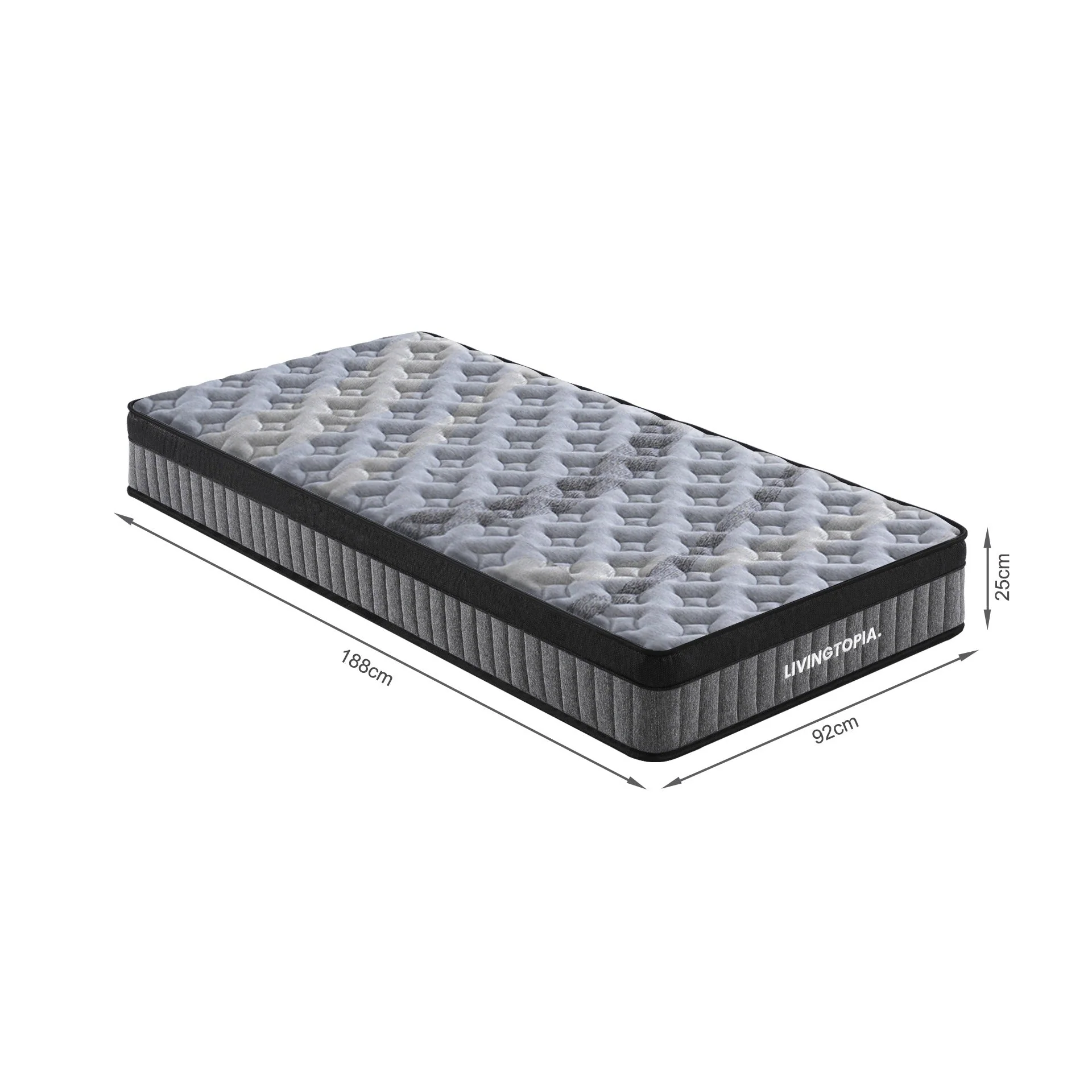 LivingTopia Hybrid Plus Single Mattress - Image 12