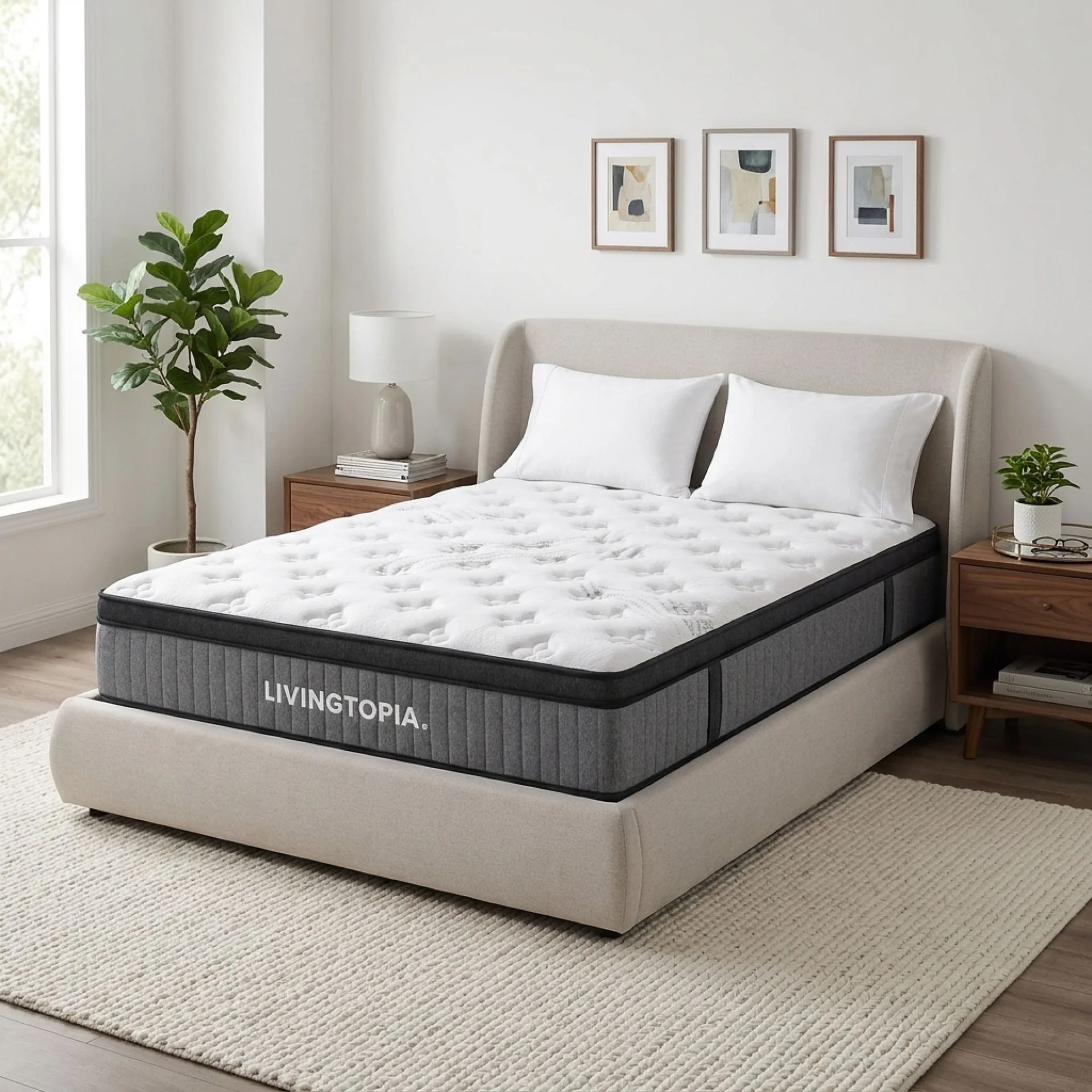 LivingTopia Hybrid Prime Queen Mattress - Image 12