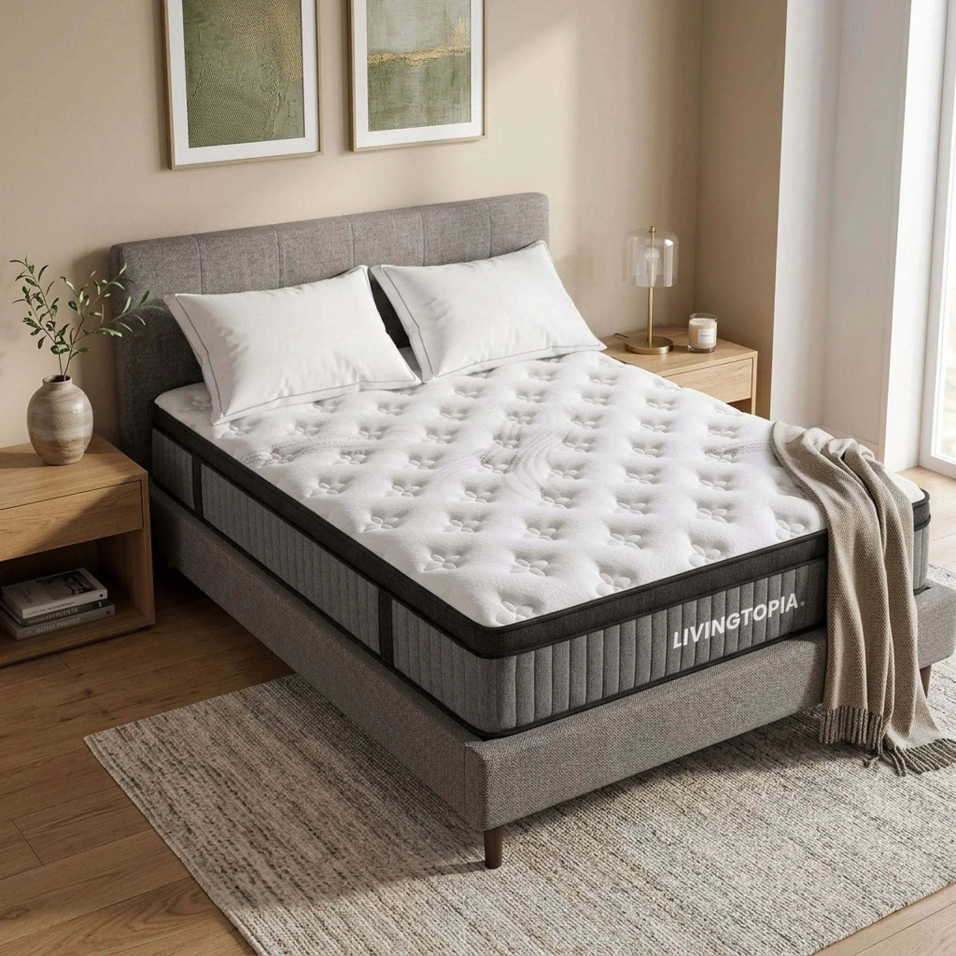 LivingTopia Hybrid Prime Queen Mattress - Image 14