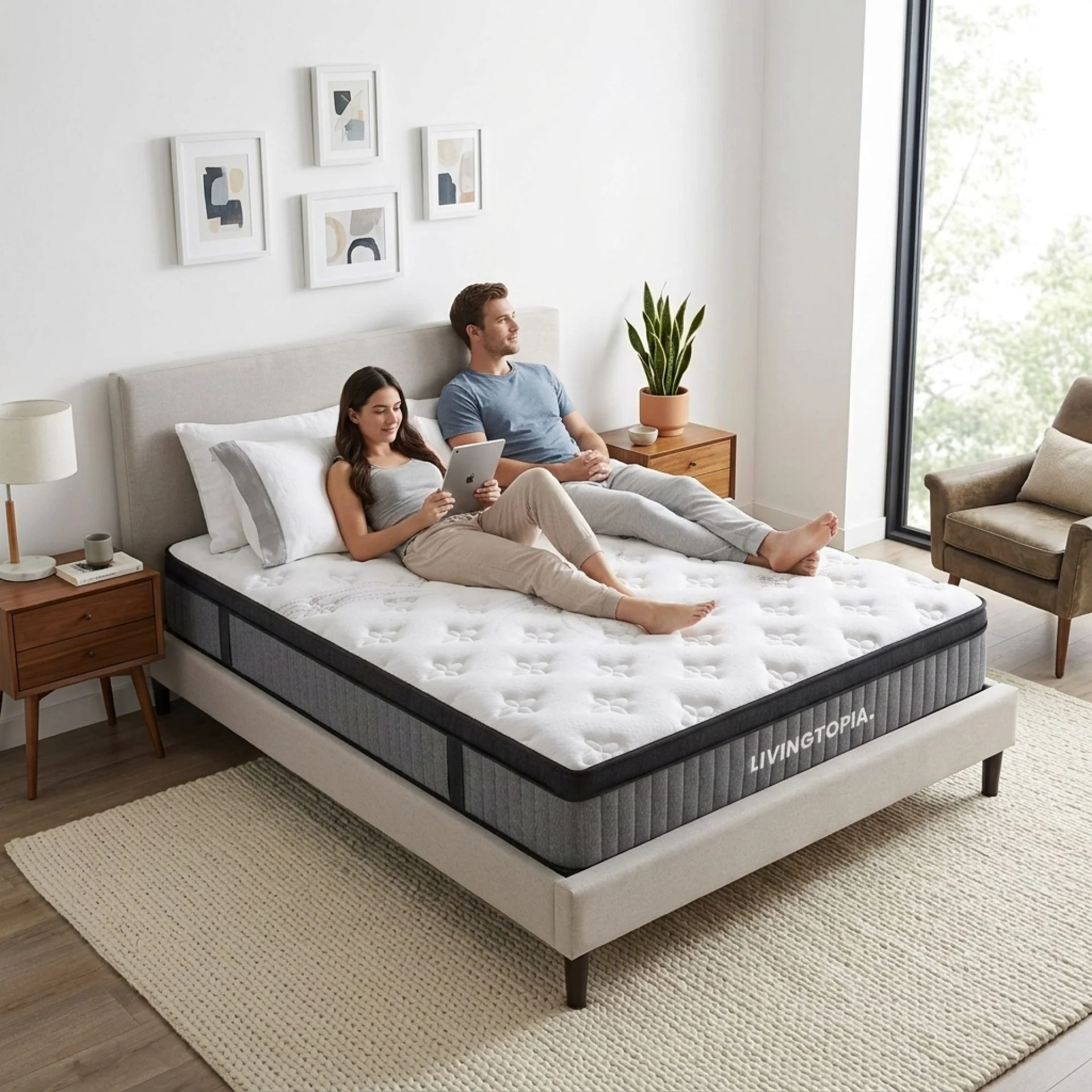 LivingTopia Hybrid Prime Queen Mattress - Image 17