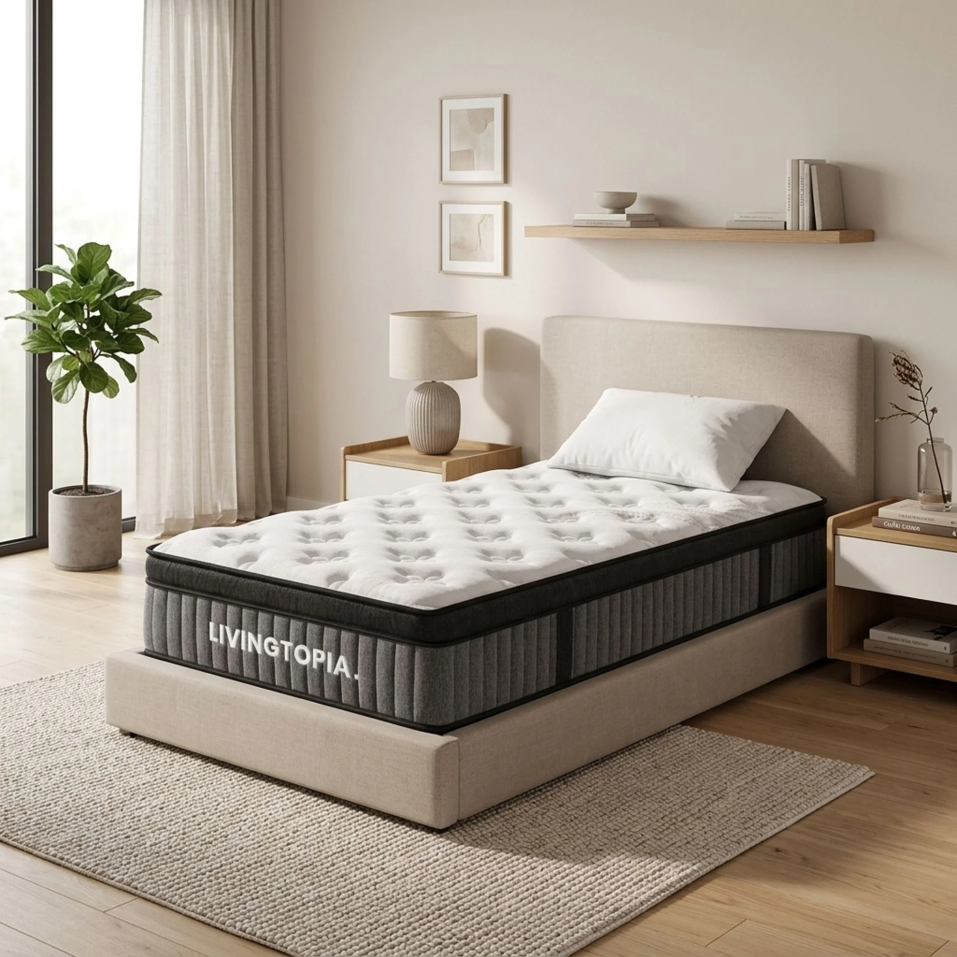 LivingTopia Hybrid Prime Single Mattress - Image 12