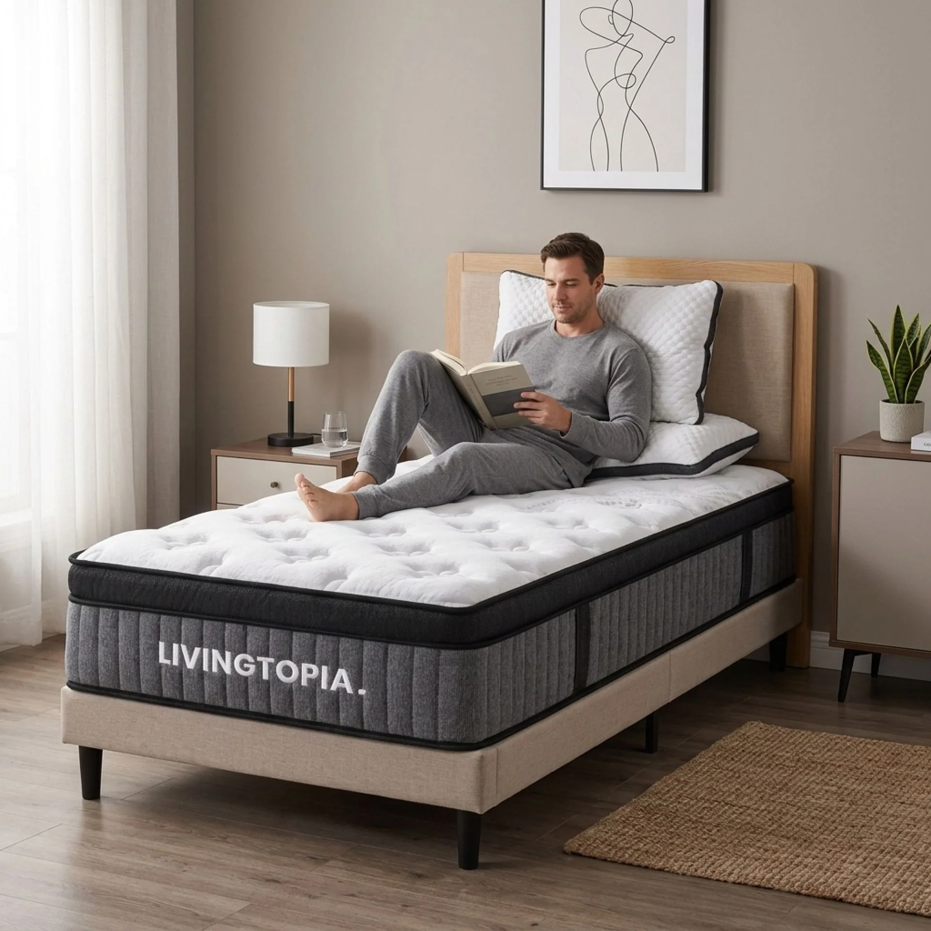 LivingTopia Hybrid Prime Single Mattress - Image 15