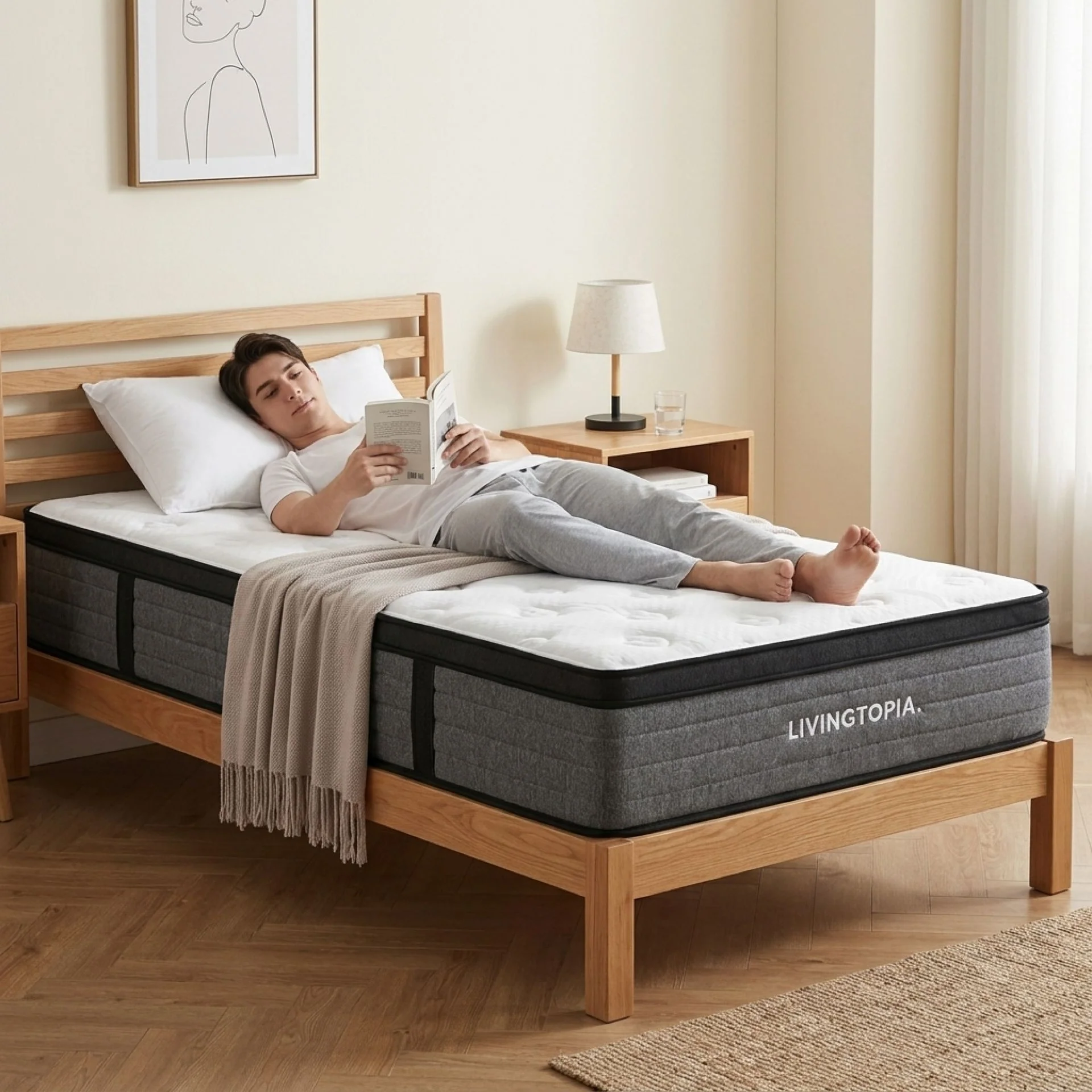 LivingTopia Hybrid Pro Single Mattress - Image 16