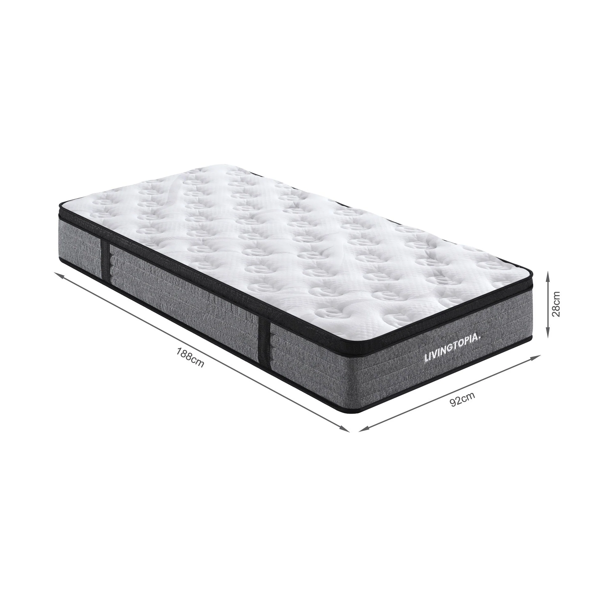 LivingTopia Hybrid Pro Single Mattress - Image 17