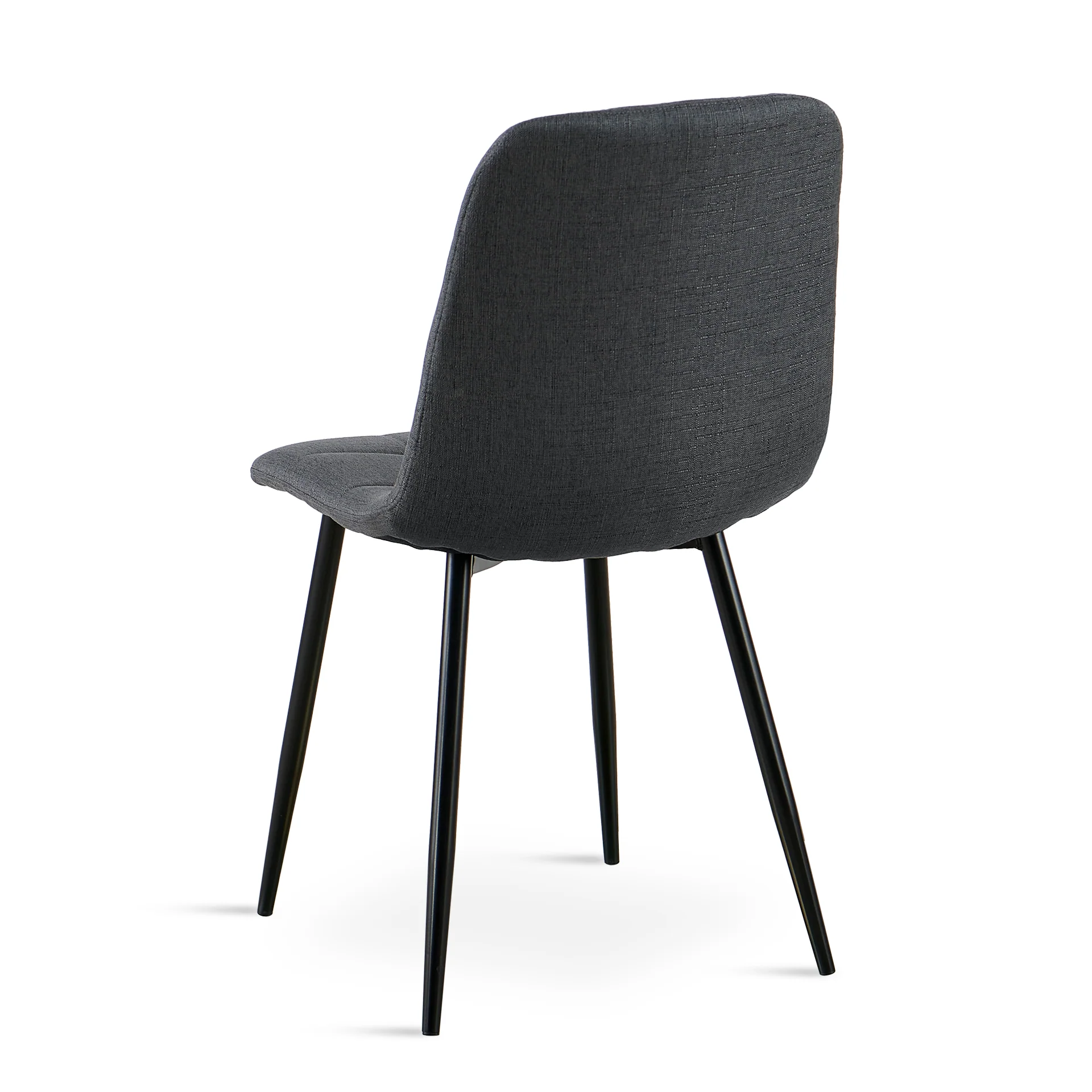 Livo Linen Dining Chair - Set of 4 - Dark Grey - Image 13