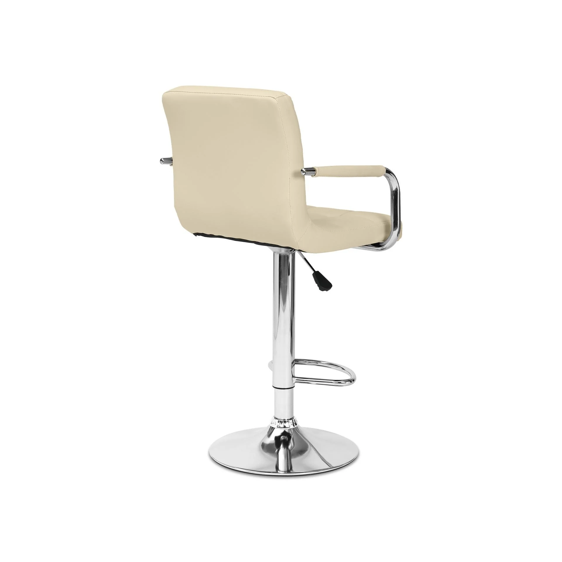 Lois Bar Stool with PU Leather - Set of 2 - Beige - Image 8