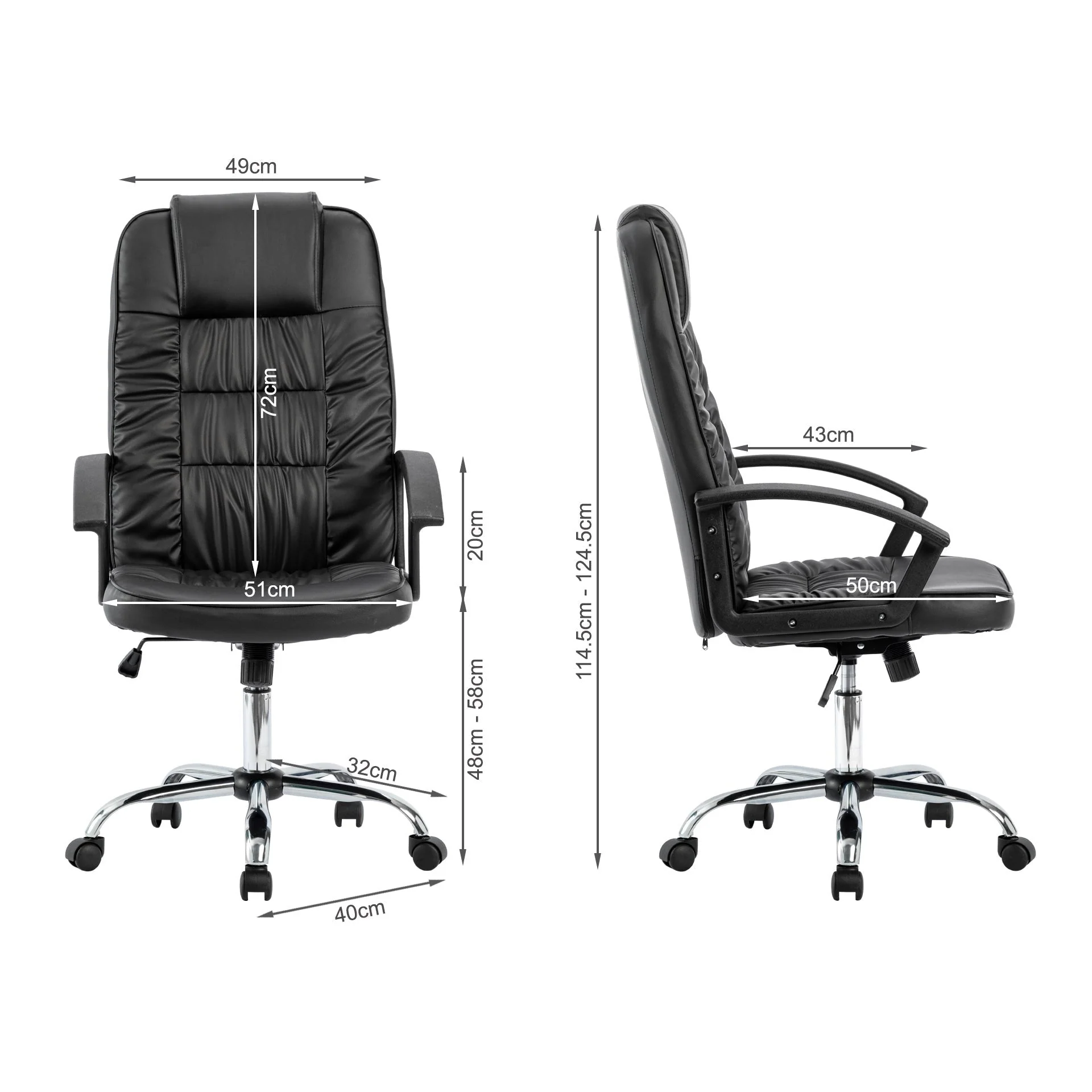 Lollie Office Chair - Black - Image 9