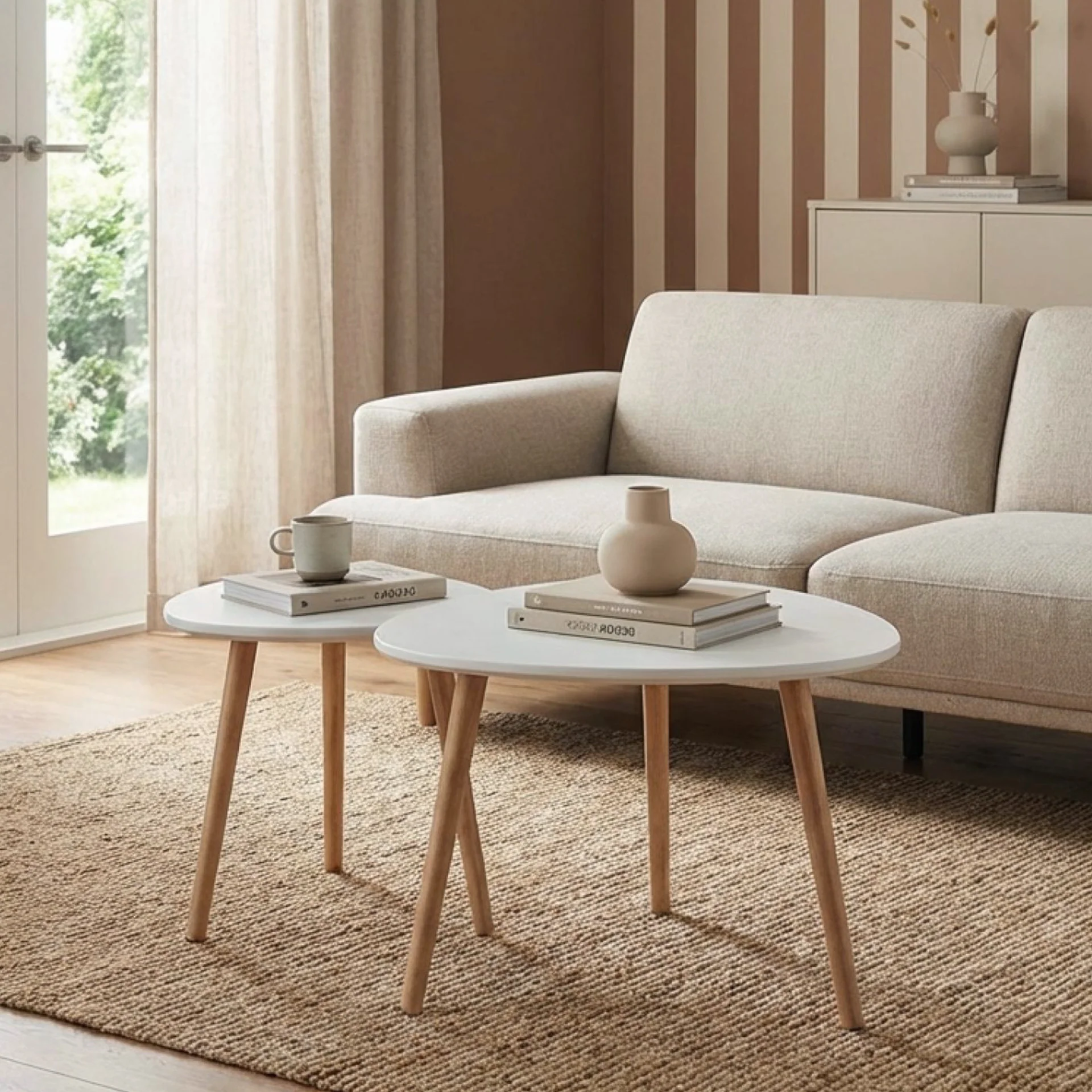 Lonnie 2pcs Coffee Table Side Table - Image 2