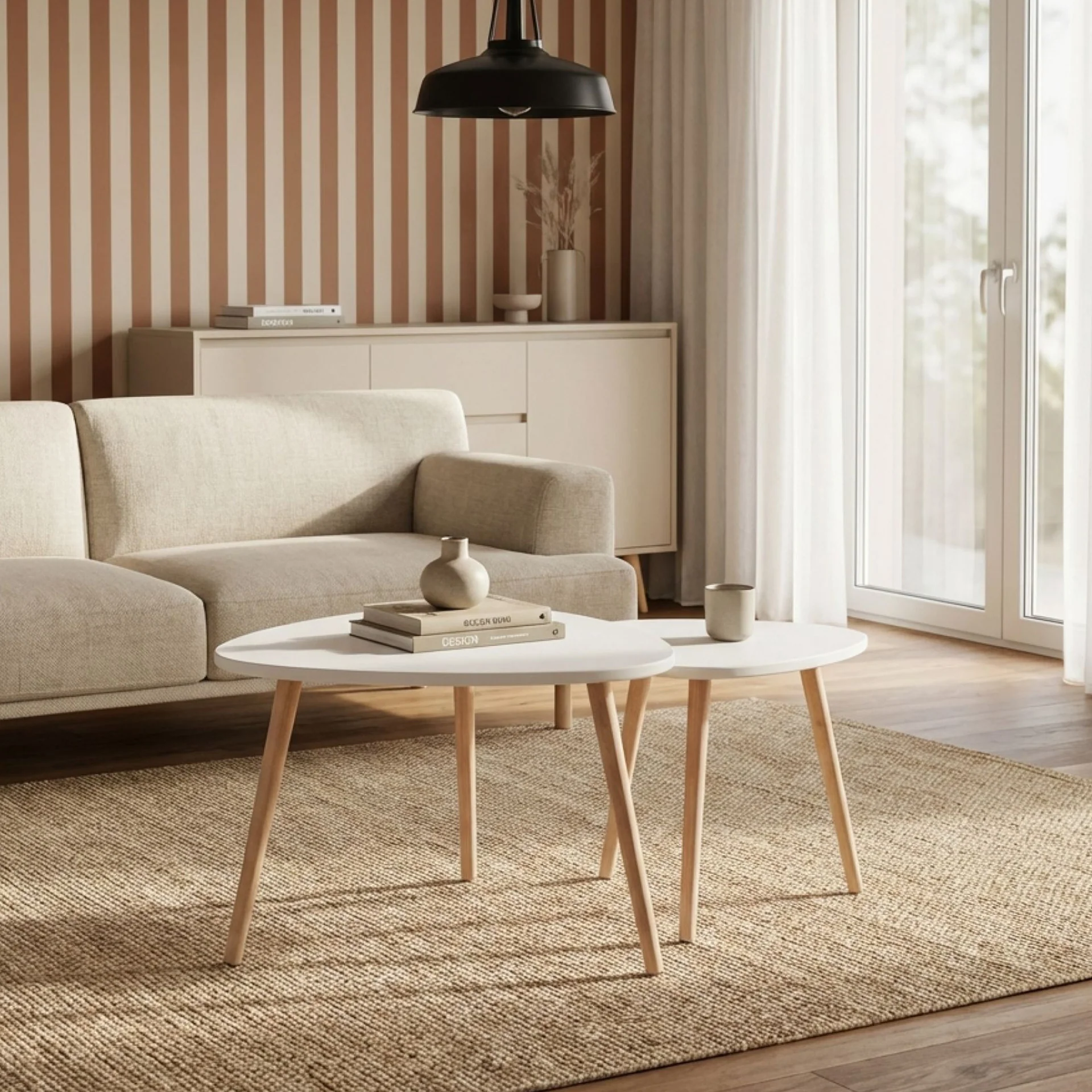 Lonnie 2pcs Coffee Table Side Table - Image 4