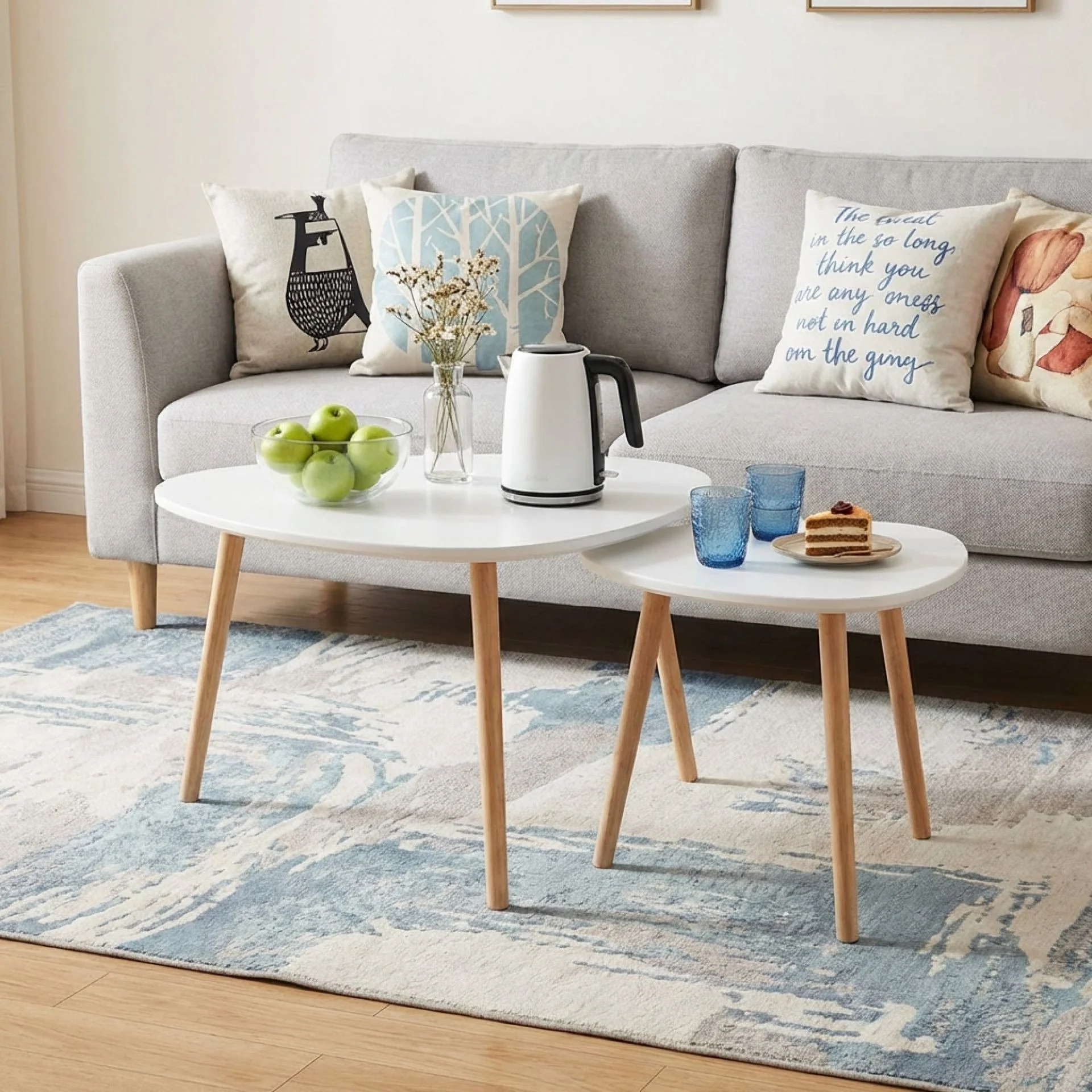 Lonnie 2pcs Coffee Table Side Table - Image 5