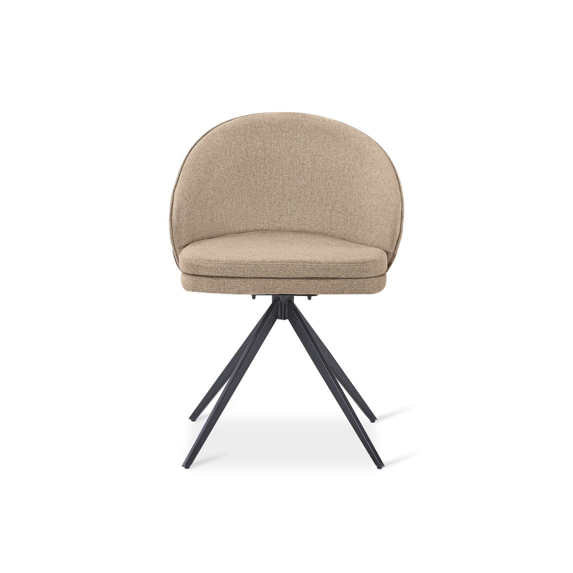 Loren Swivel Dining Chairs - Set of 2 - Light Brown - Image 3