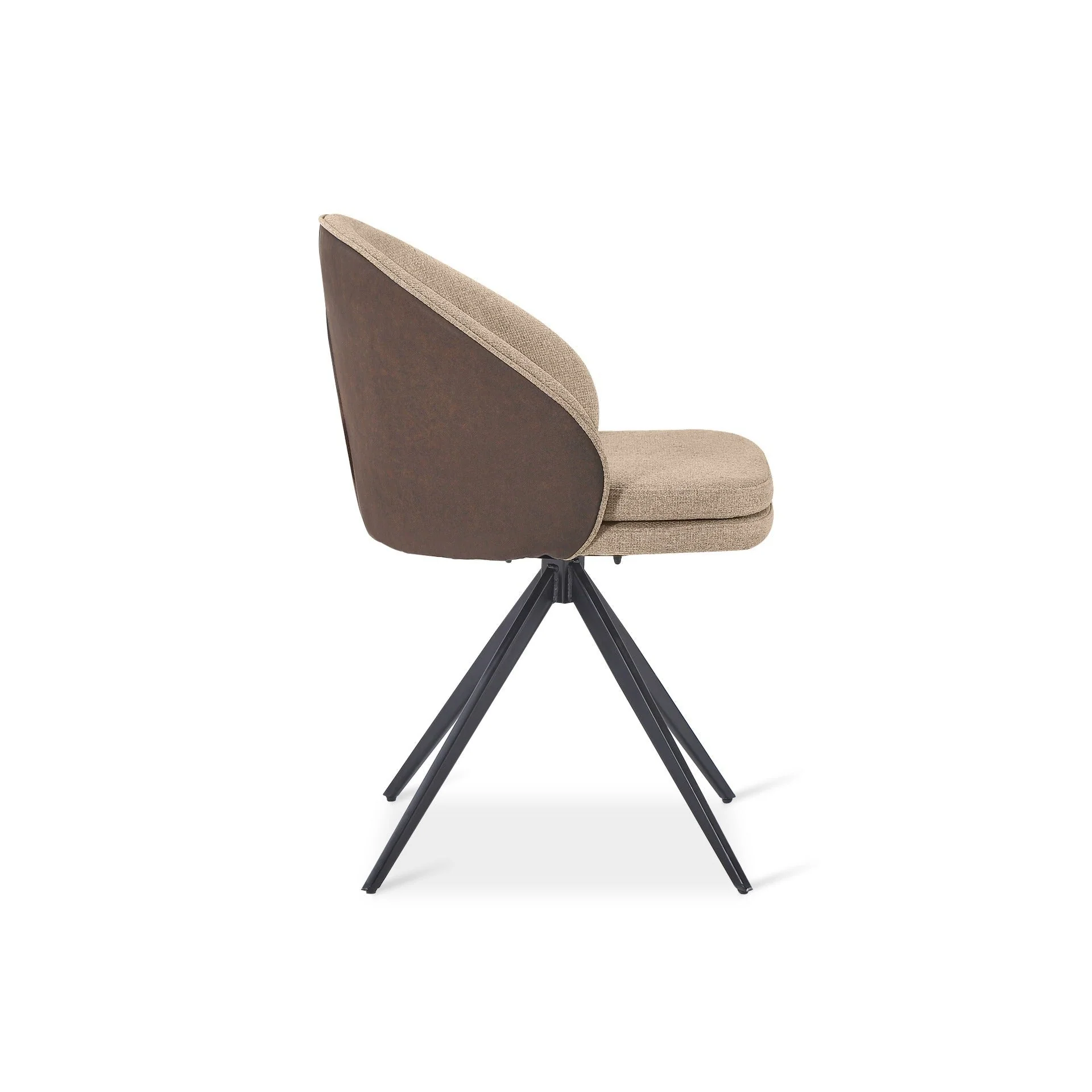 Loren Swivel Dining Chairs - Set of 2 - Light Brown - Image 4